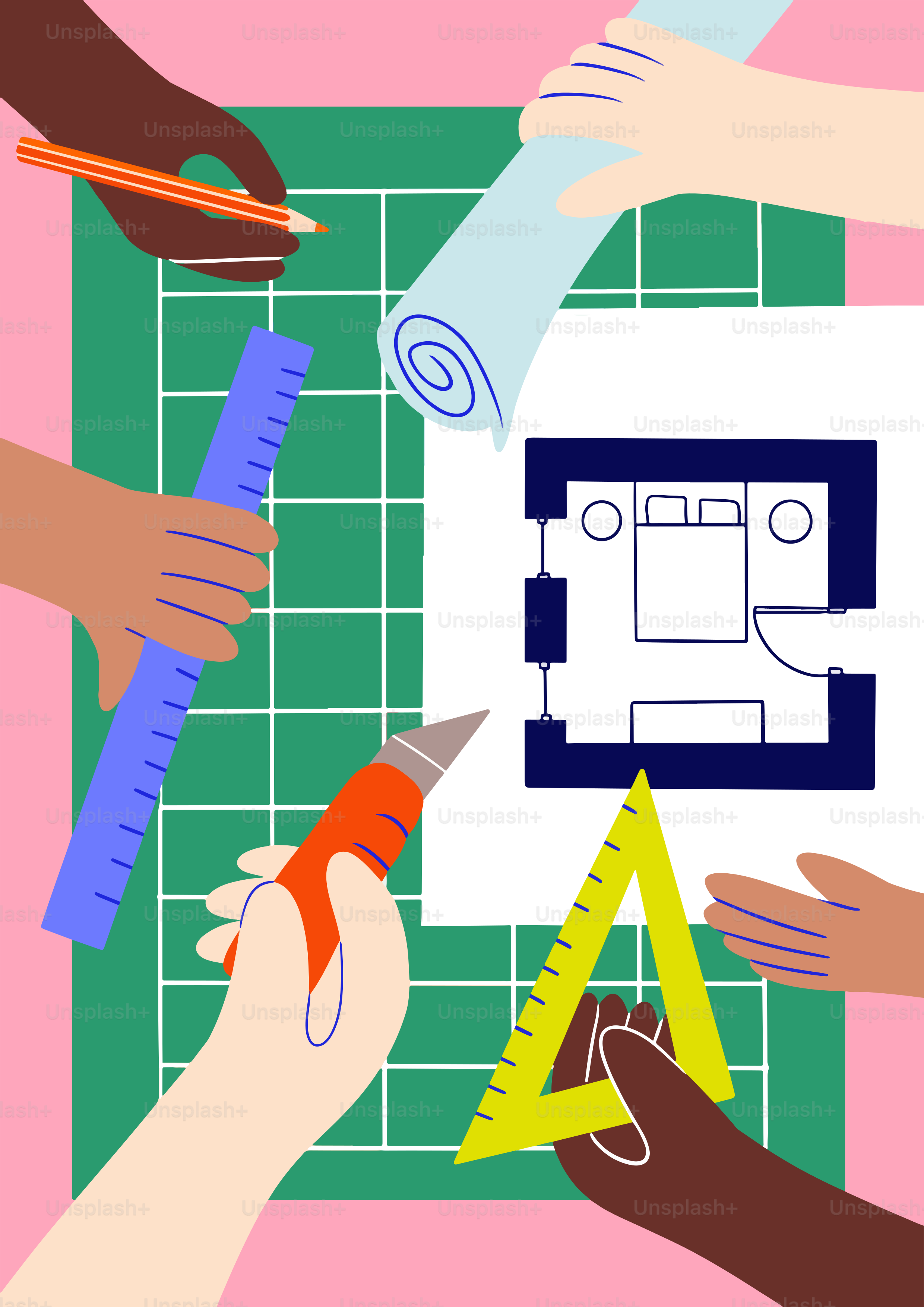 A group of hands holding a piece of paper