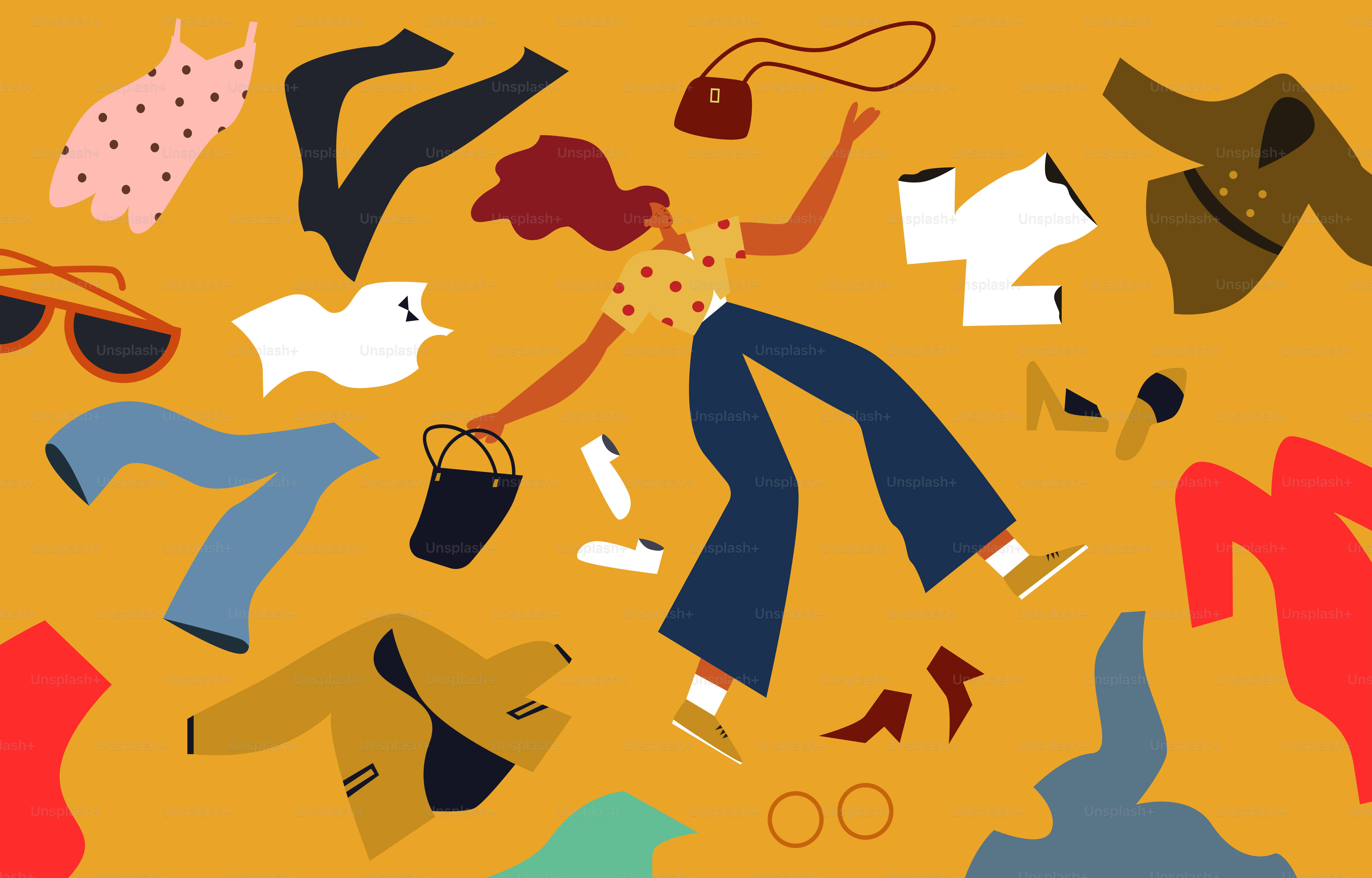 노란색 배경 앞에서 서로 둘러서 있는 한 무리의 사람들