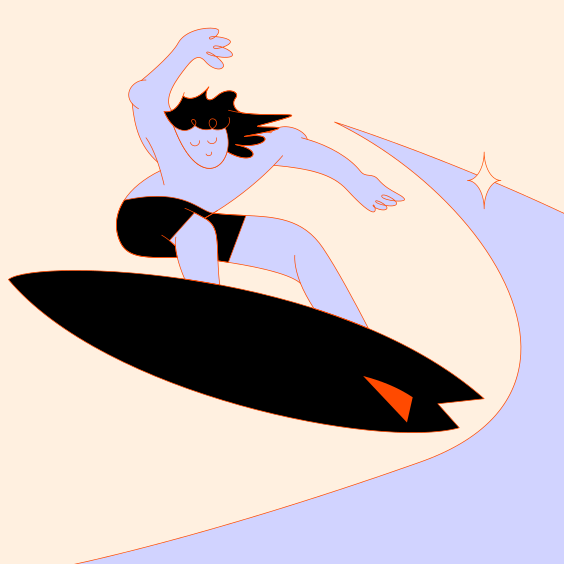A man riding a wave on top of a surfboard