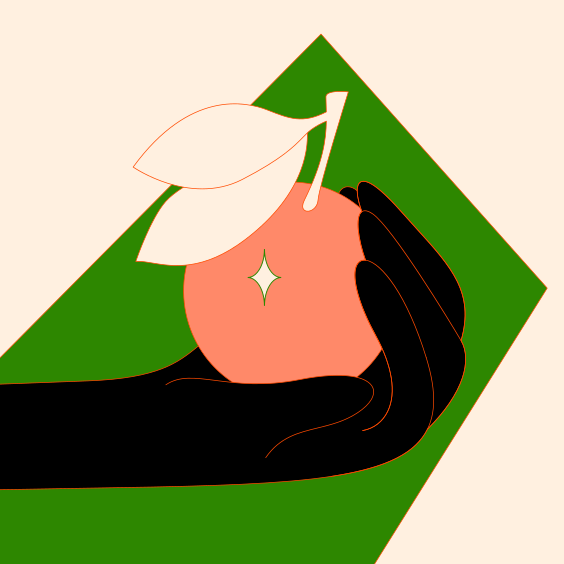 A picture of a hand holding a flower