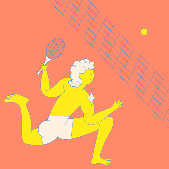 A woman is playing a game of tennis