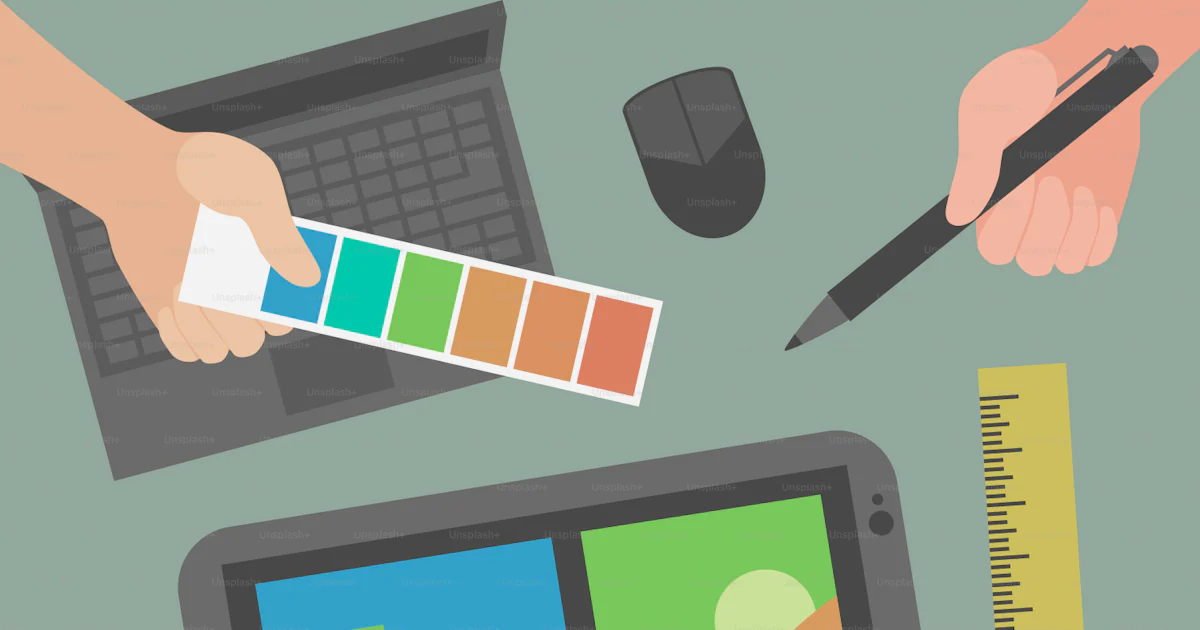 A person holding a tablet with a ruler and a ruler on it vector ...