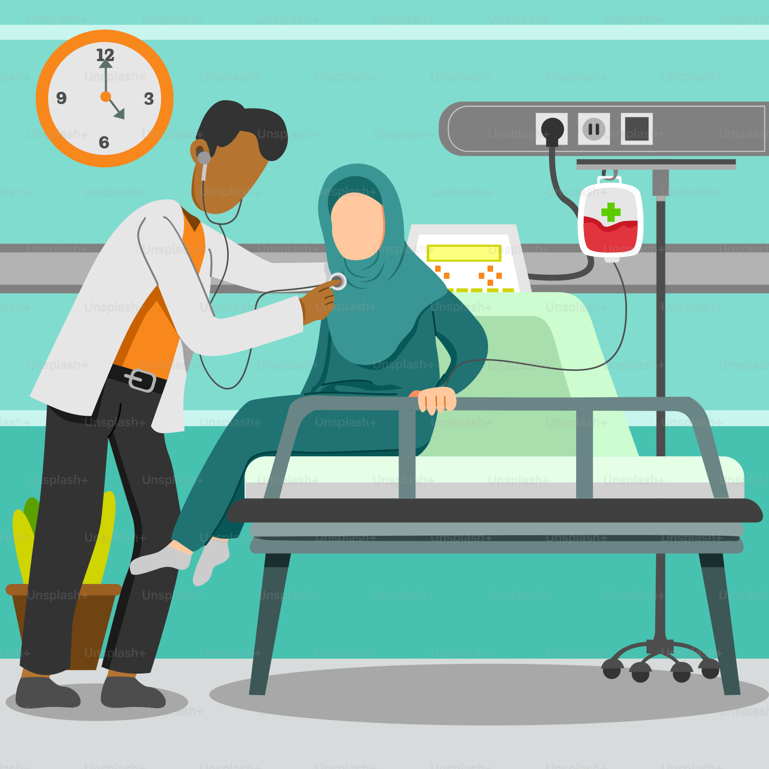 Uma pessoa em uma cama de hospital conectada a uma máquina