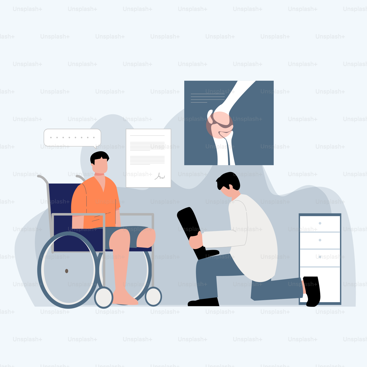 A man sitting in a wheel chair next to a man in a wheelchair