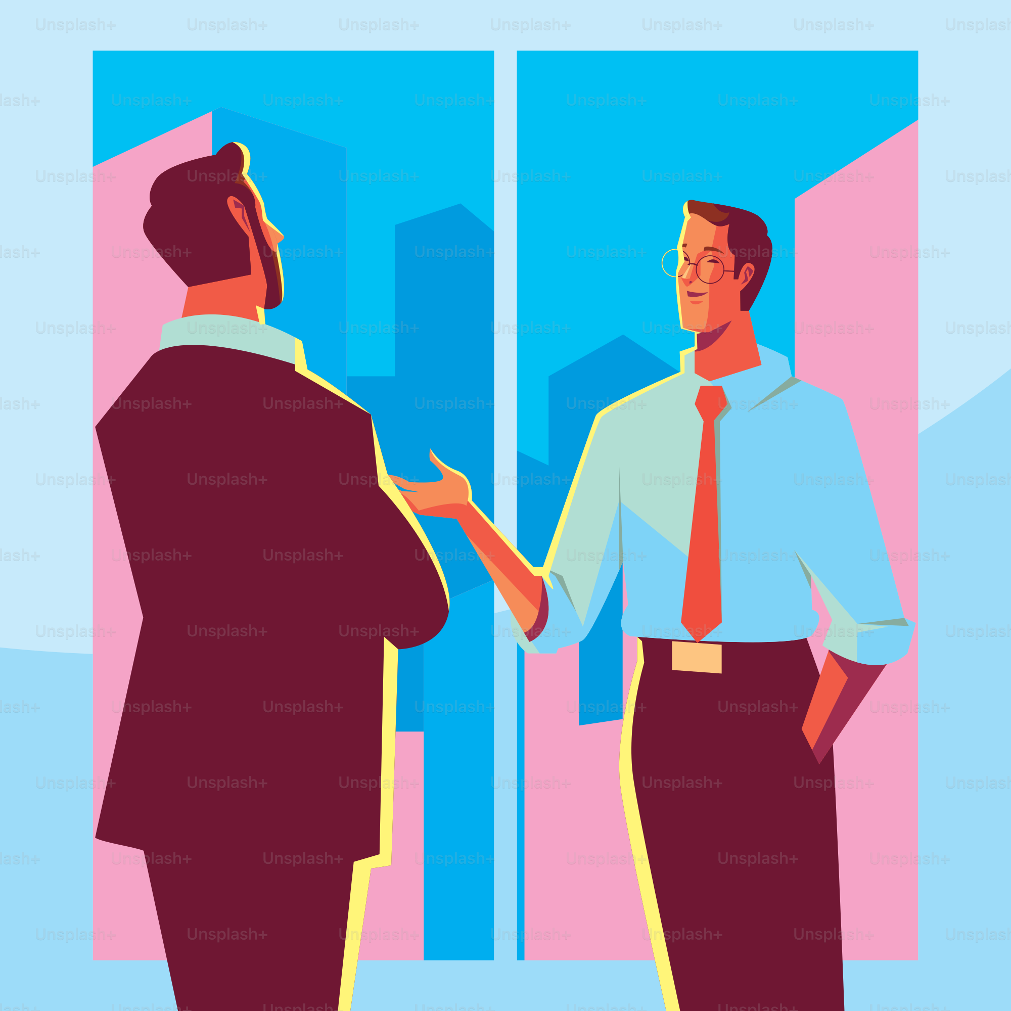 A couple of men standing next to each other