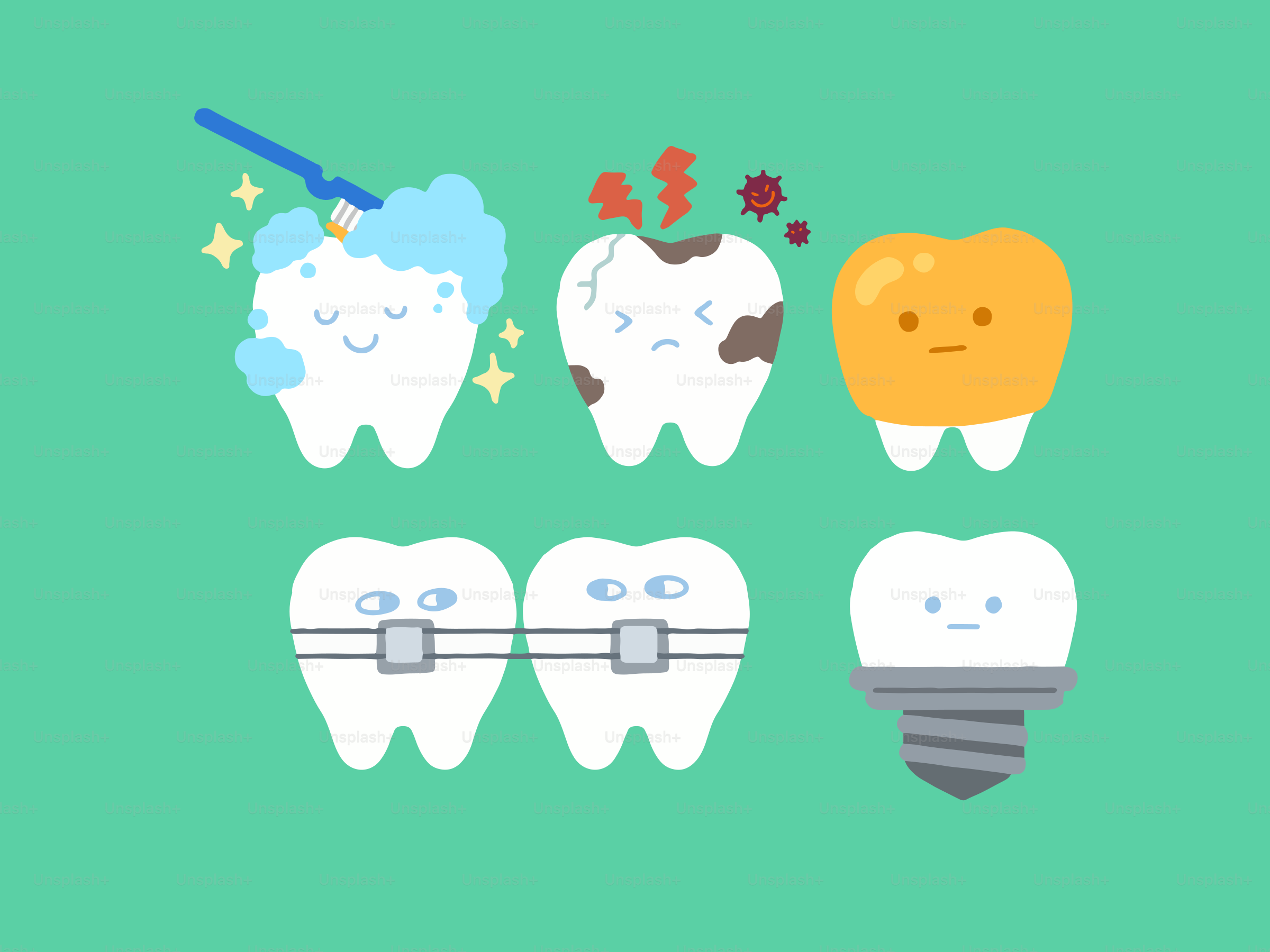 A group of toothbrushes with different types of toothpaste on them