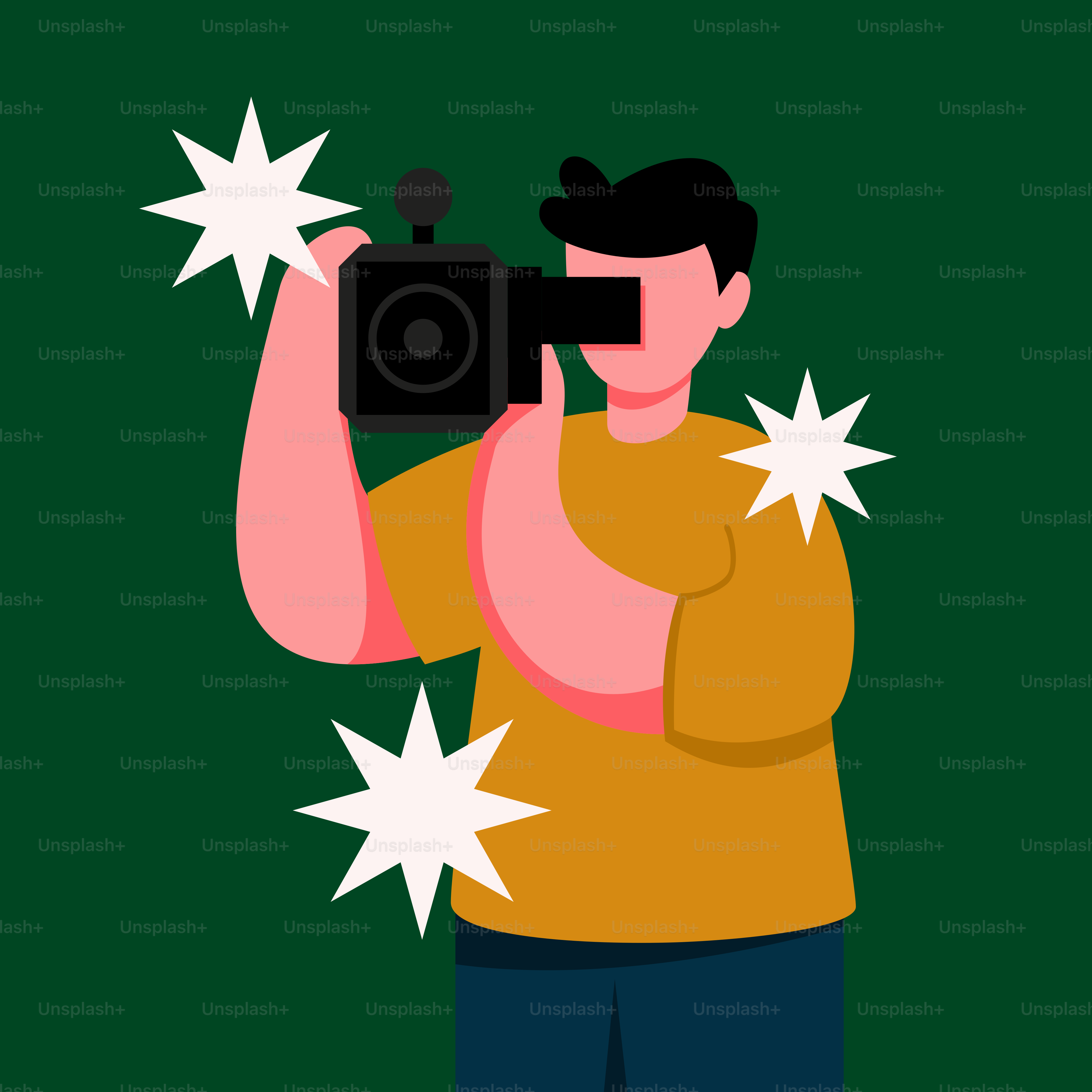 A man taking a picture with a camera