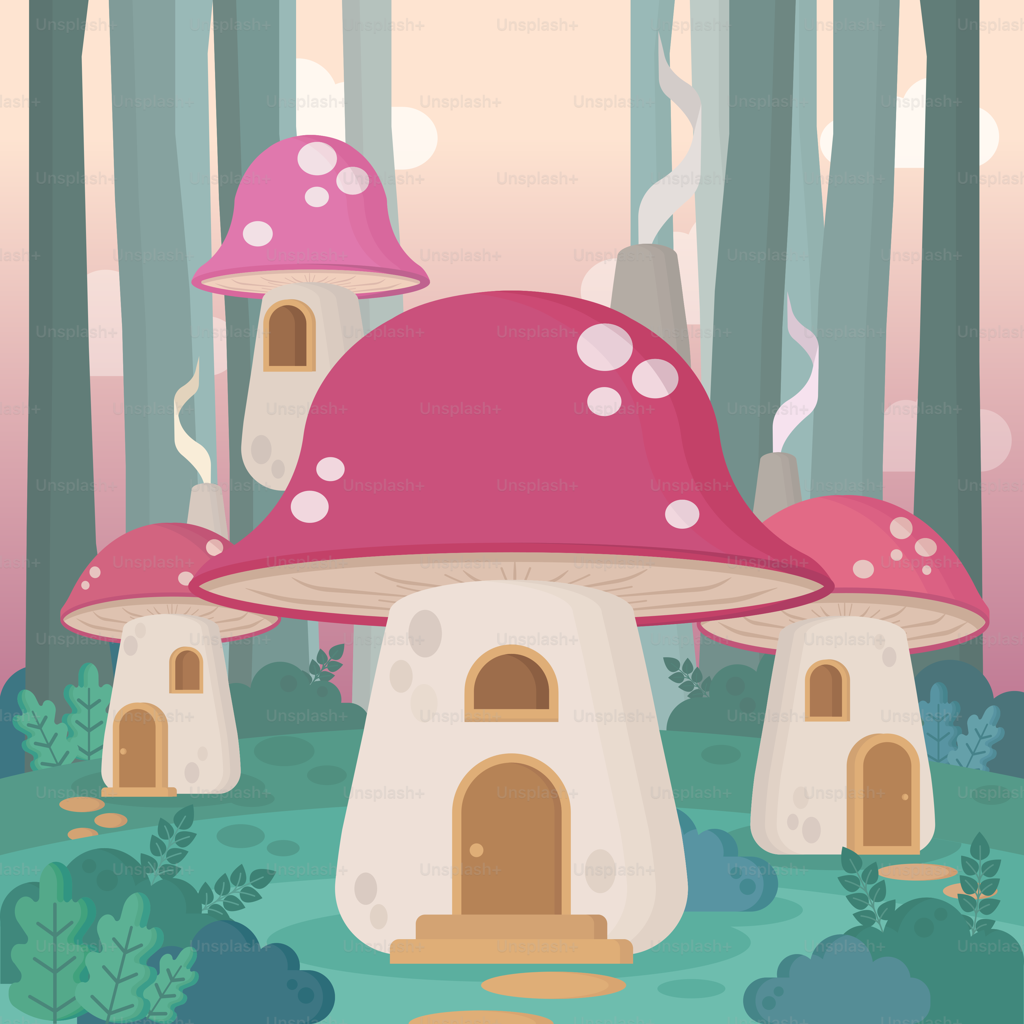 Ein Pilzhaus mitten im Wald