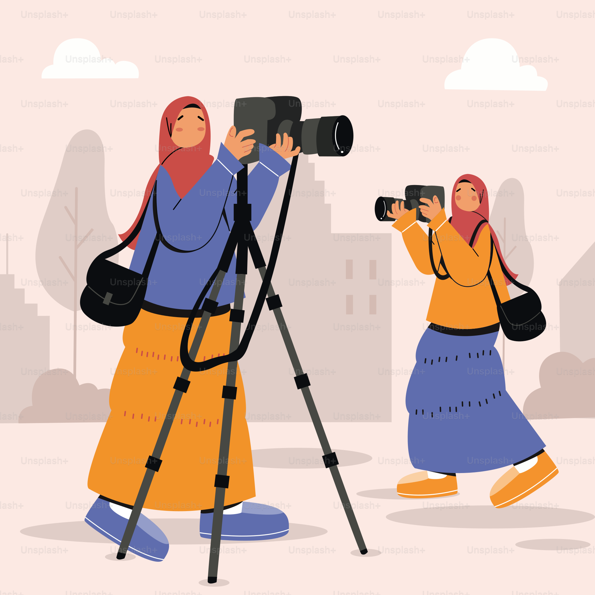 A couple of women standing next to each other