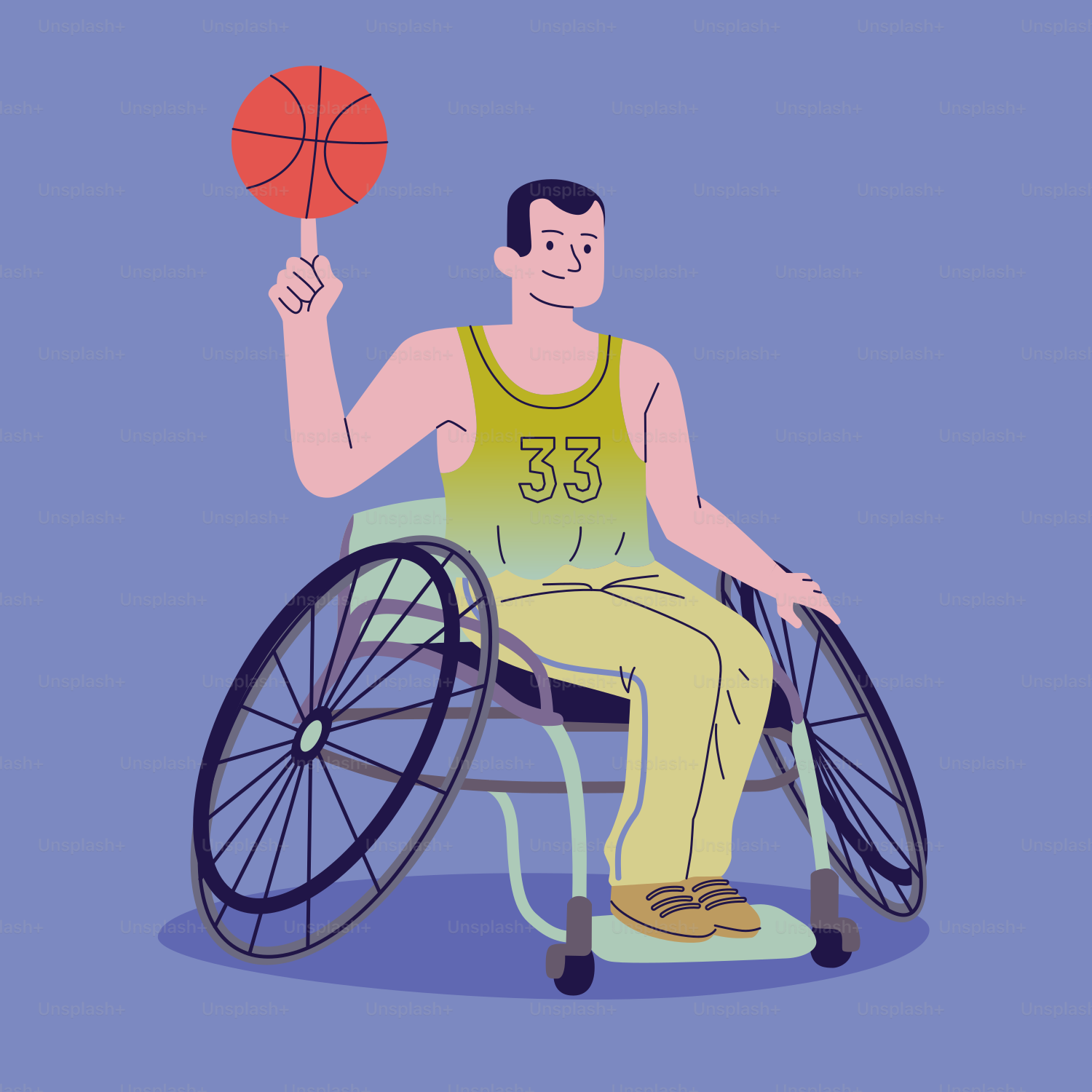 Un homme en fauteuil roulant tenant un ballon de basket