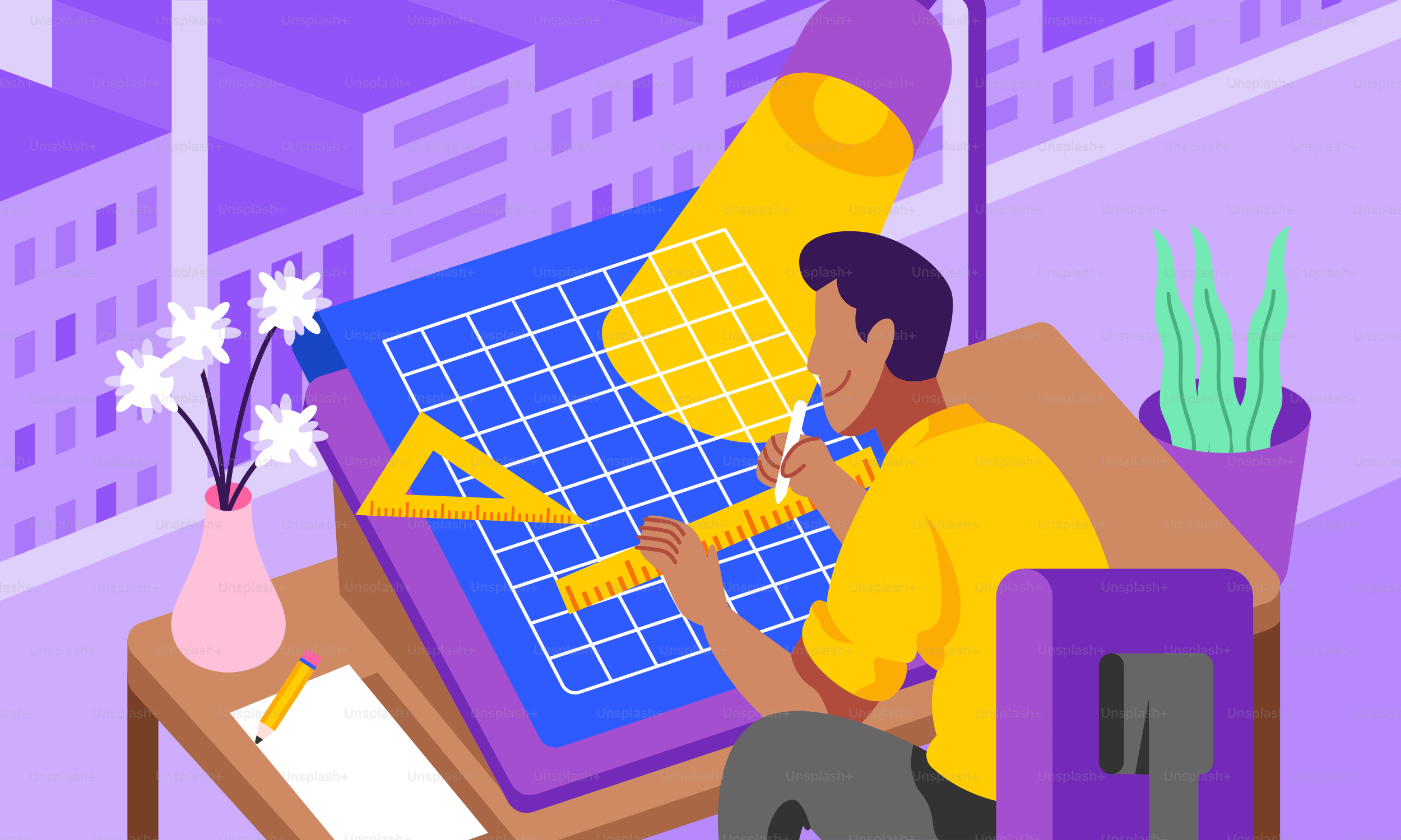 A man sitting in front of a laptop computer