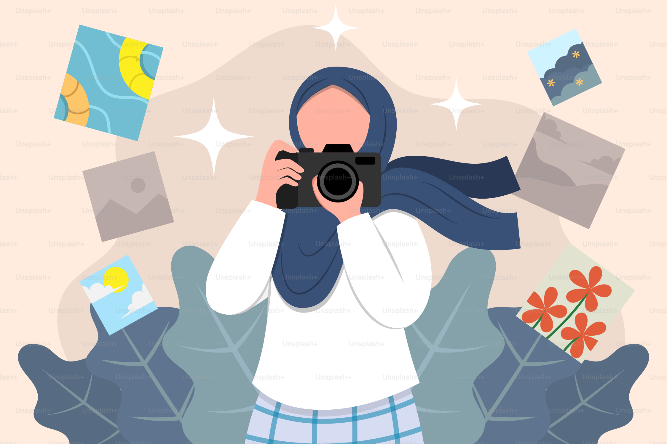 A woman taking a picture with a camera