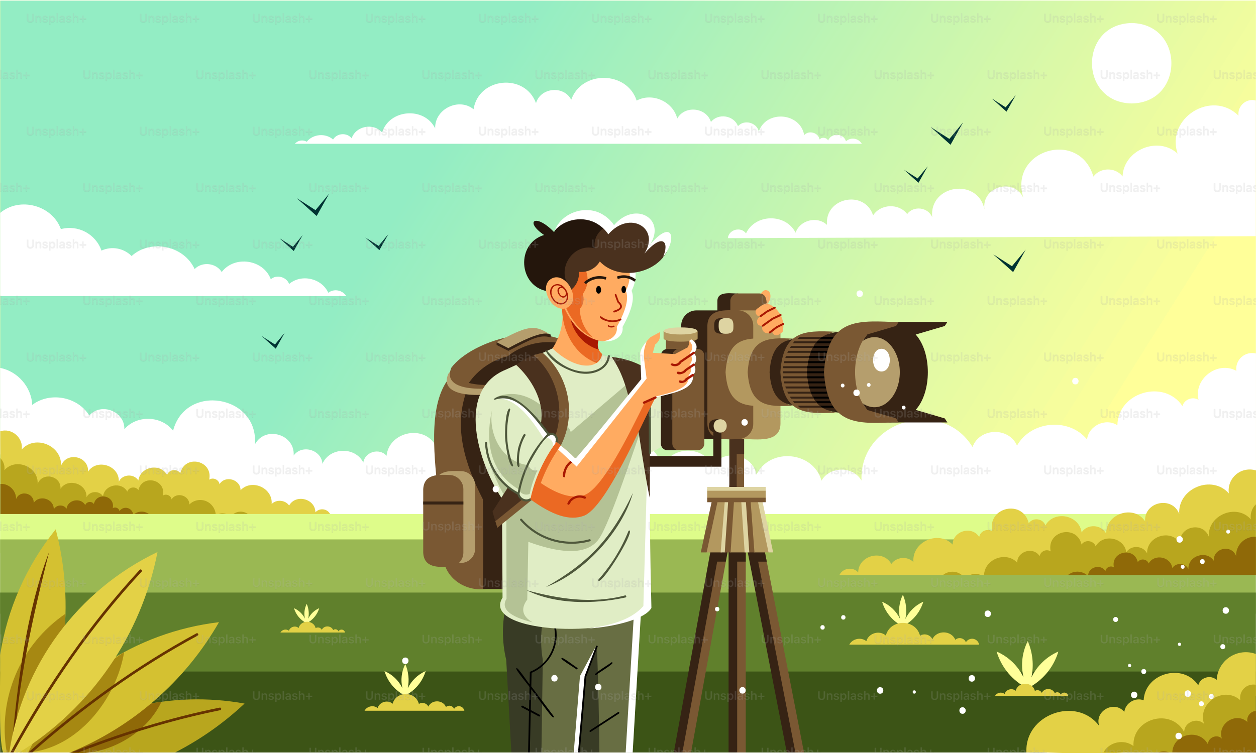 A man taking a picture with a camera