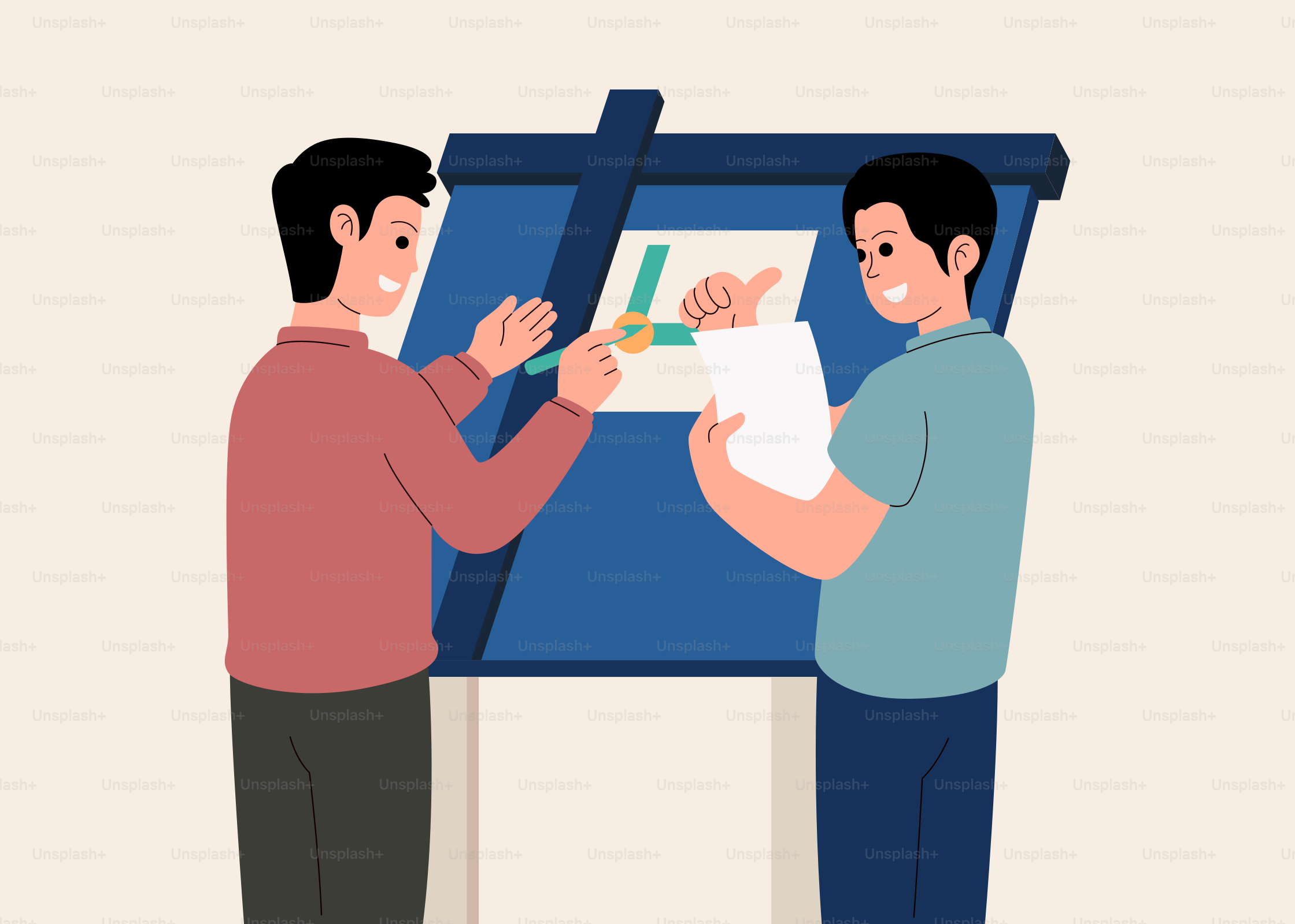 A couple of men standing next to each other