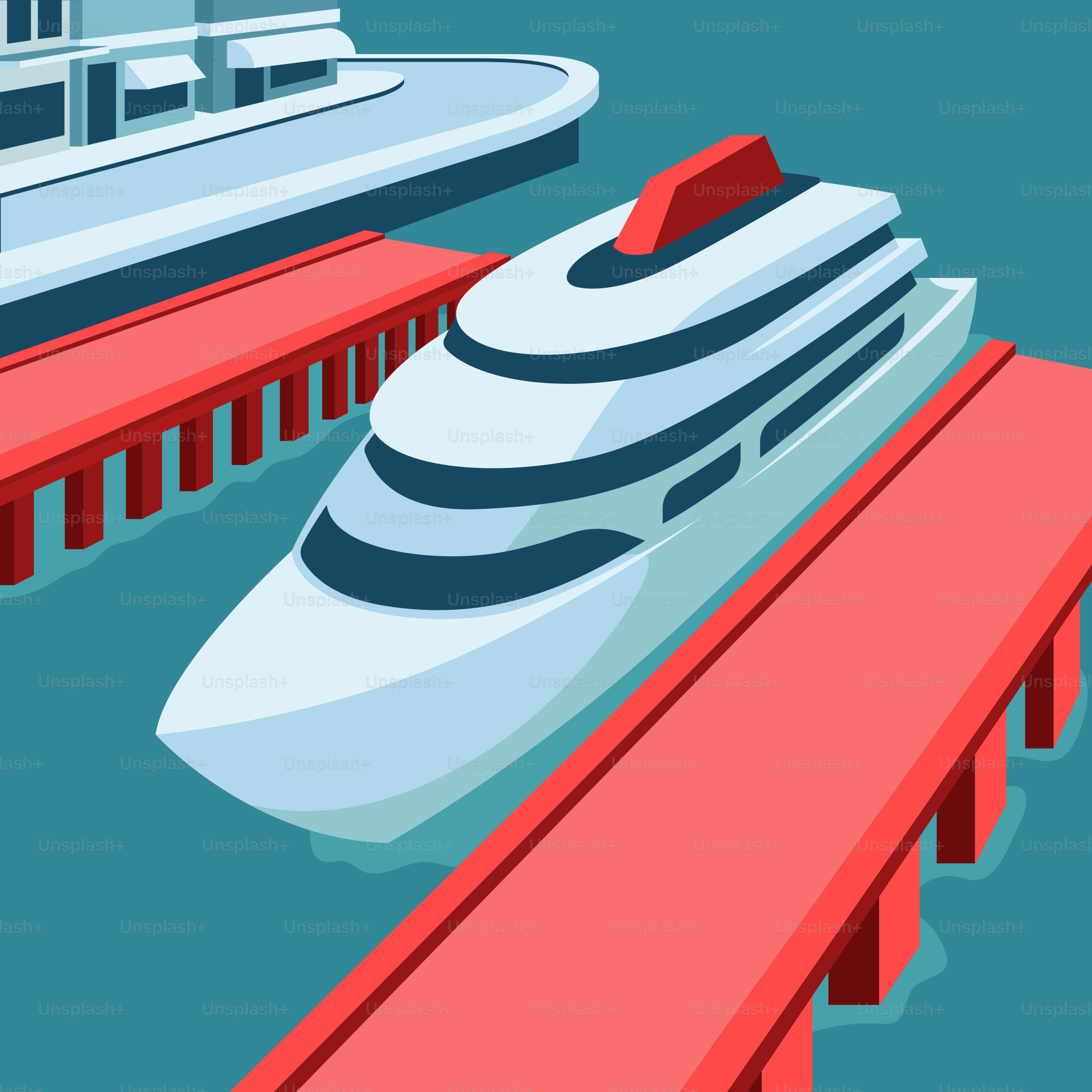 유람선과 바다의 다리