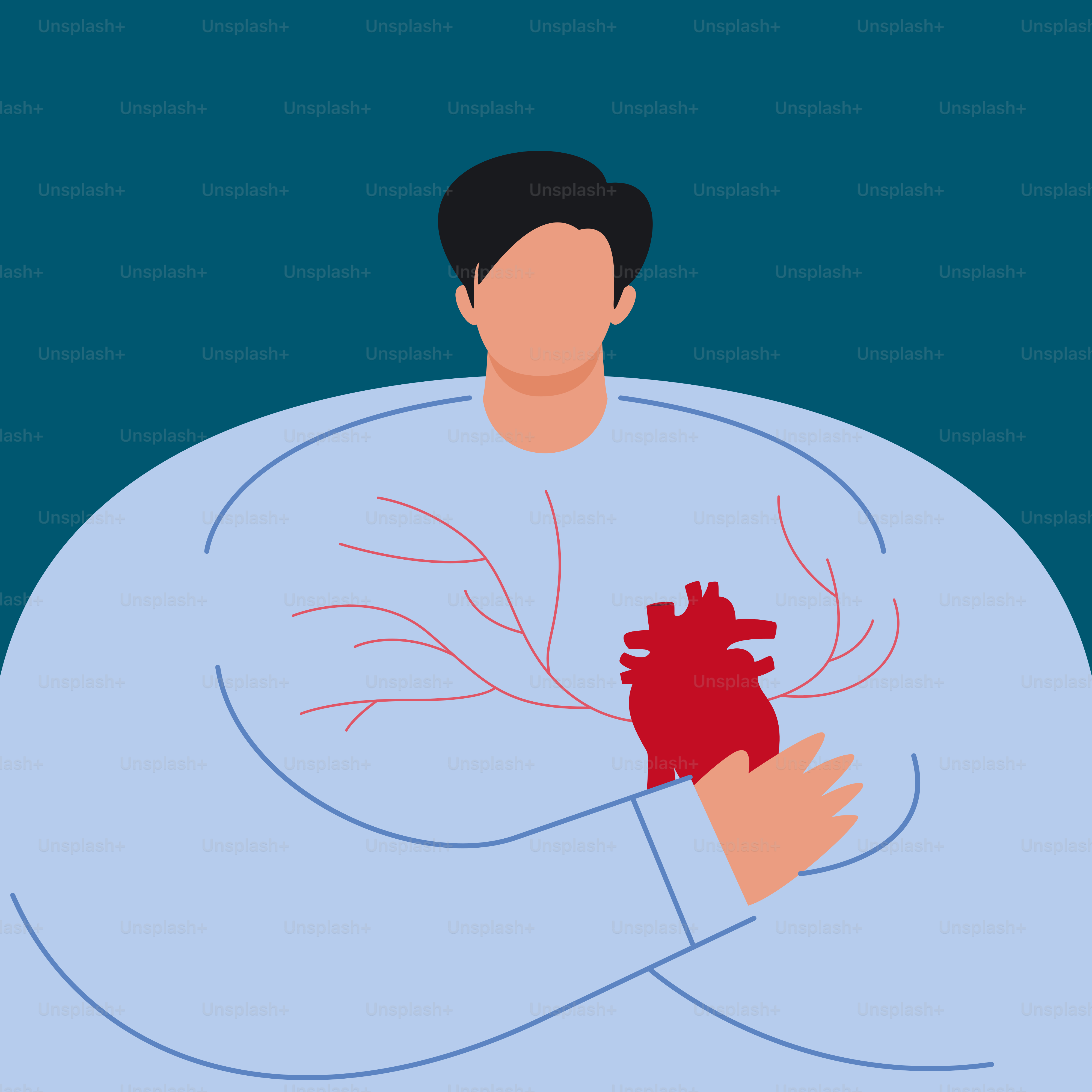 A man holding a heart in his hands