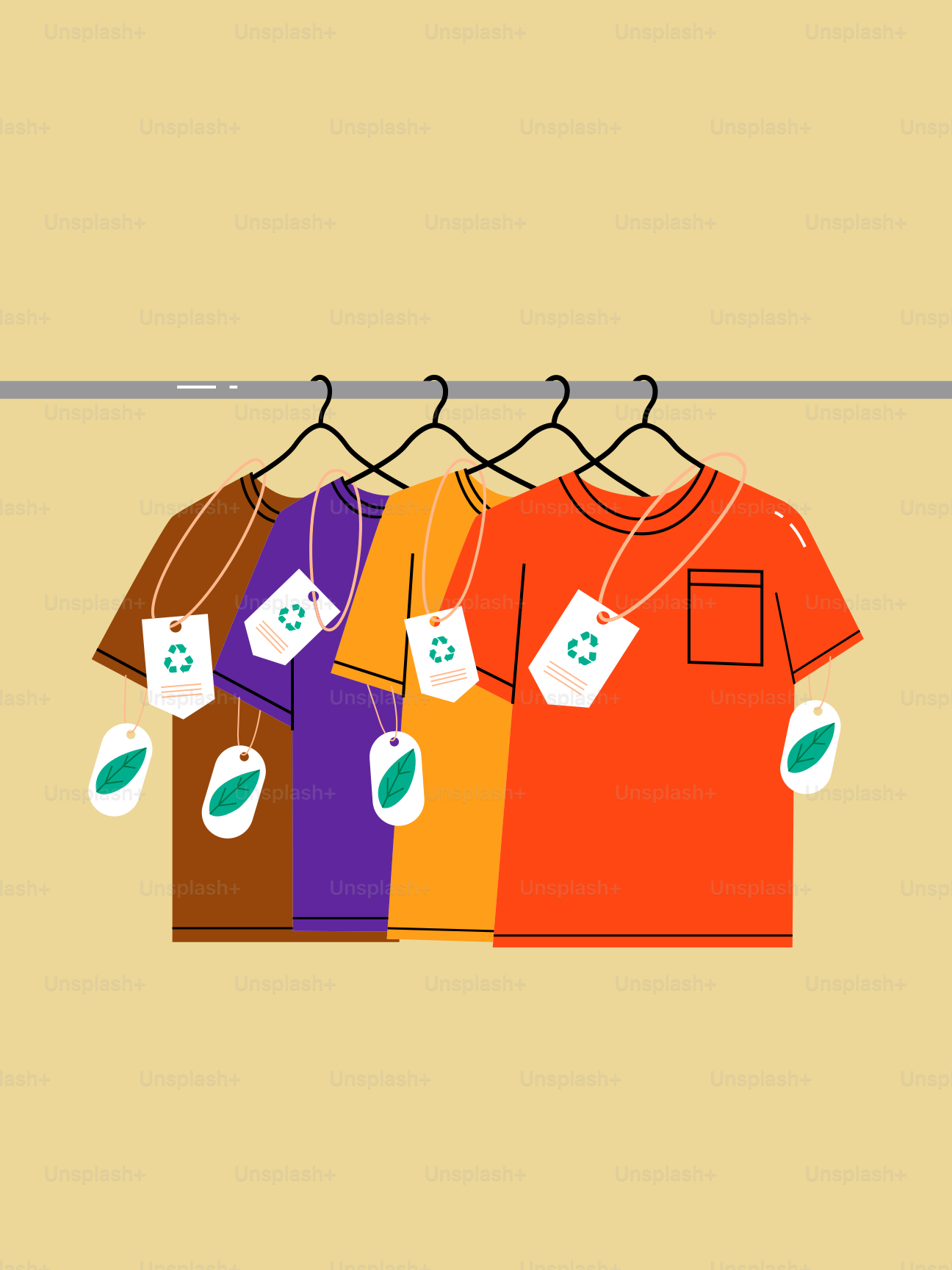 A line of clothes hanging on a clothes line