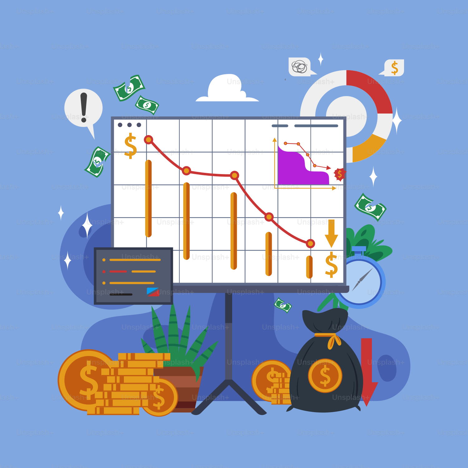 Una pantalla de ordenador con un gráfico