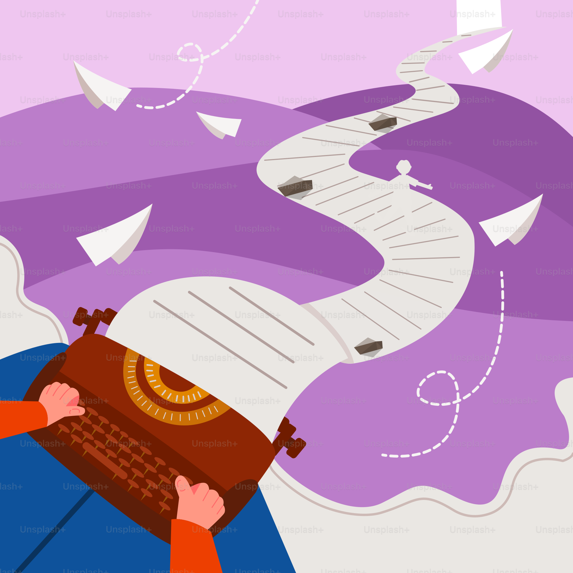 A person holding a typewriter in their hands