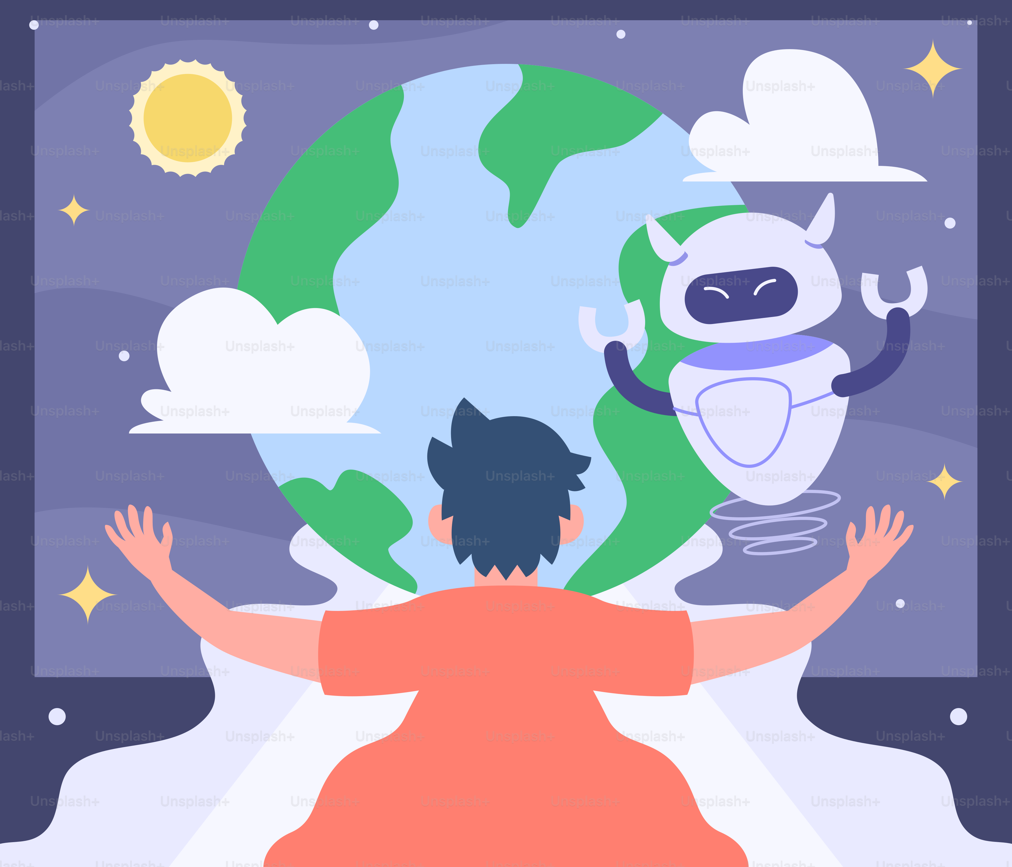 A person standing in front of a TV with a cartoon character on it