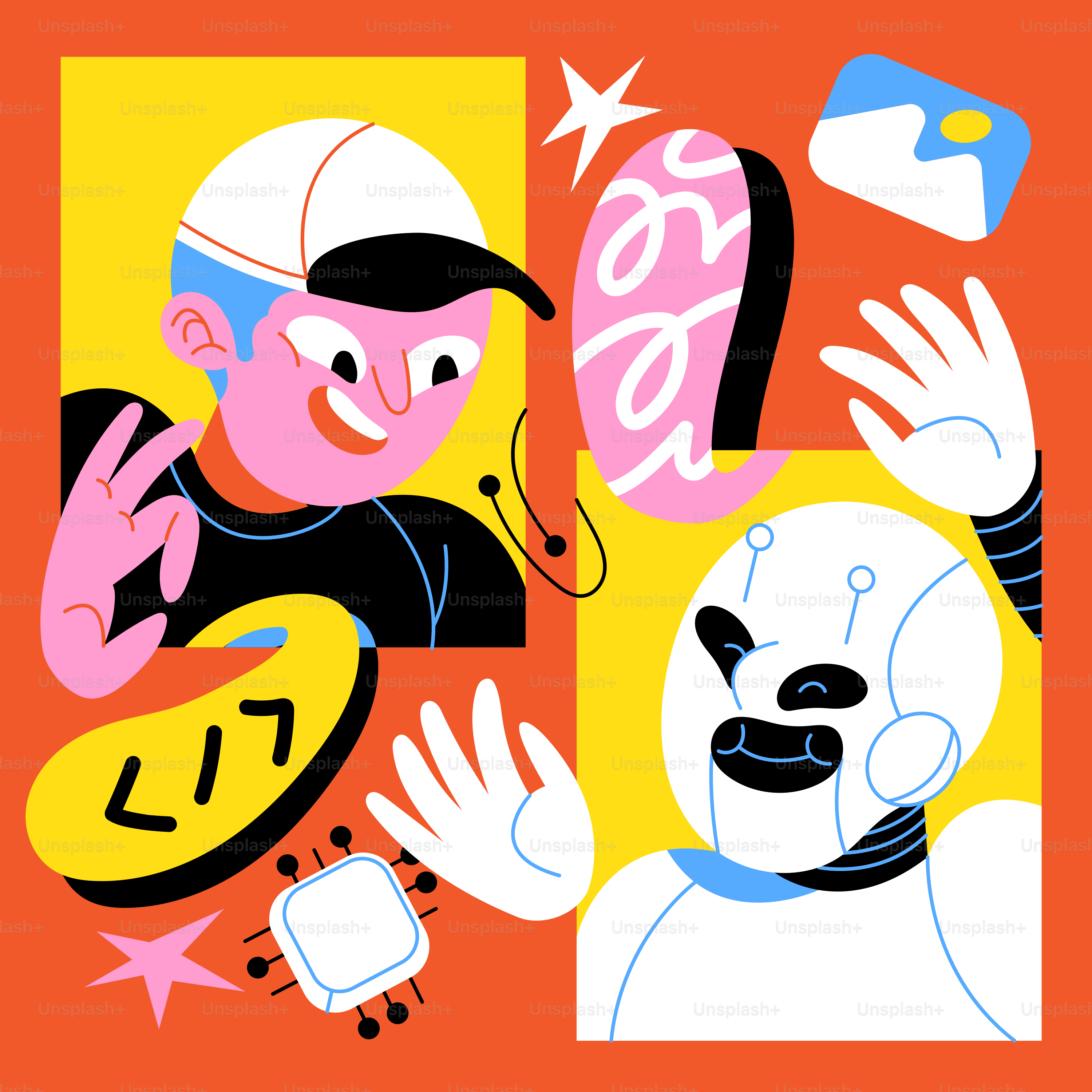 A poster with a man and a dog on it