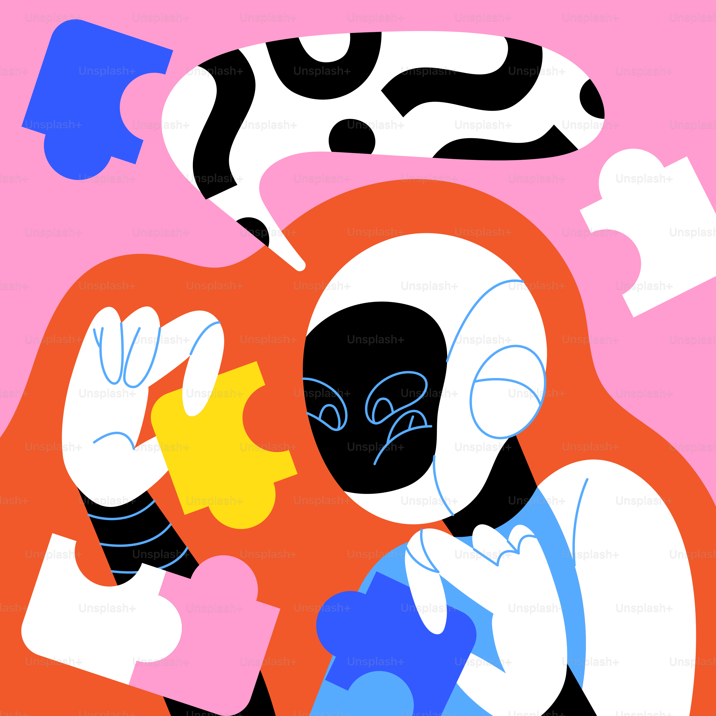 A pink background with a cartoon character holding a scale vector ...