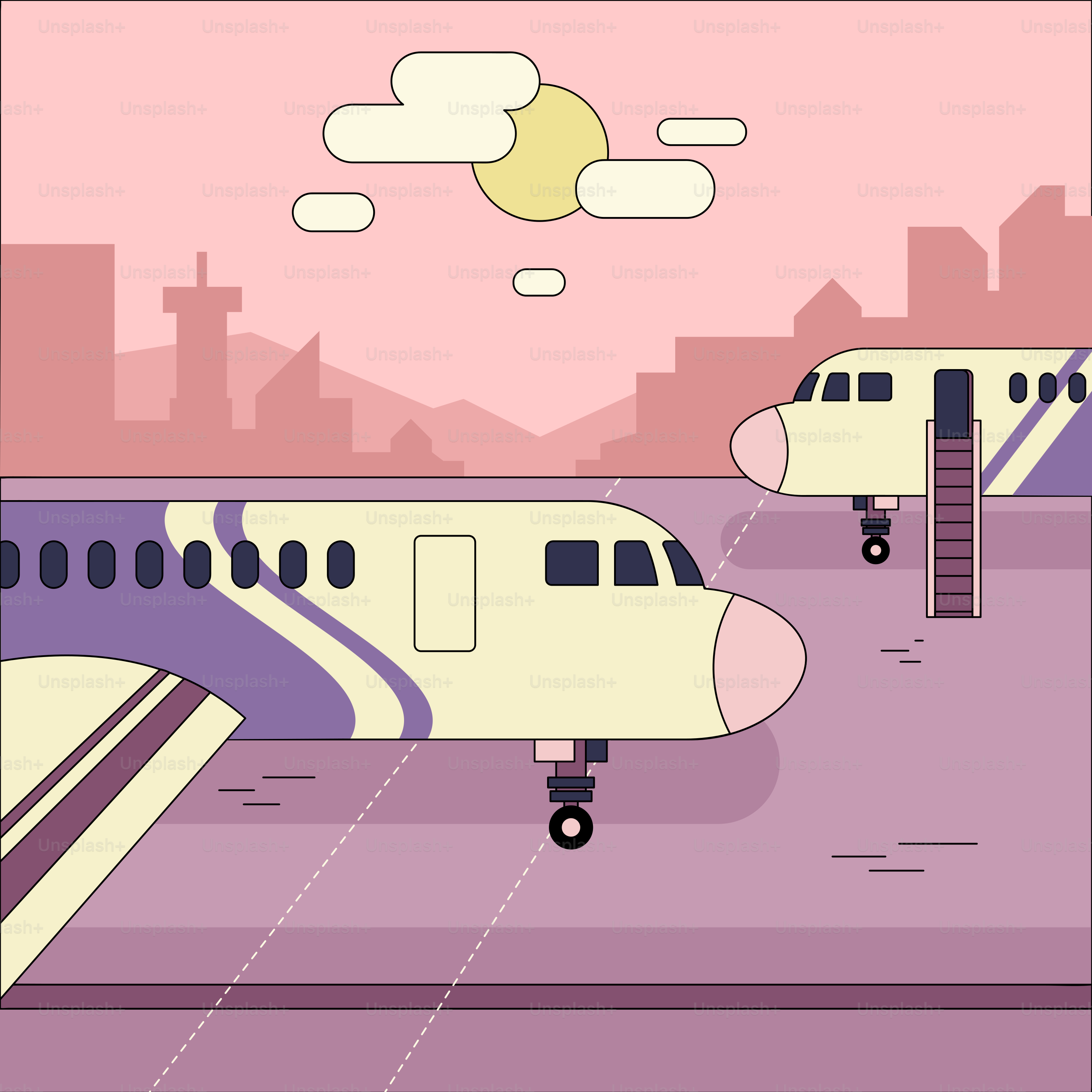 A picture of an airplane on a runway