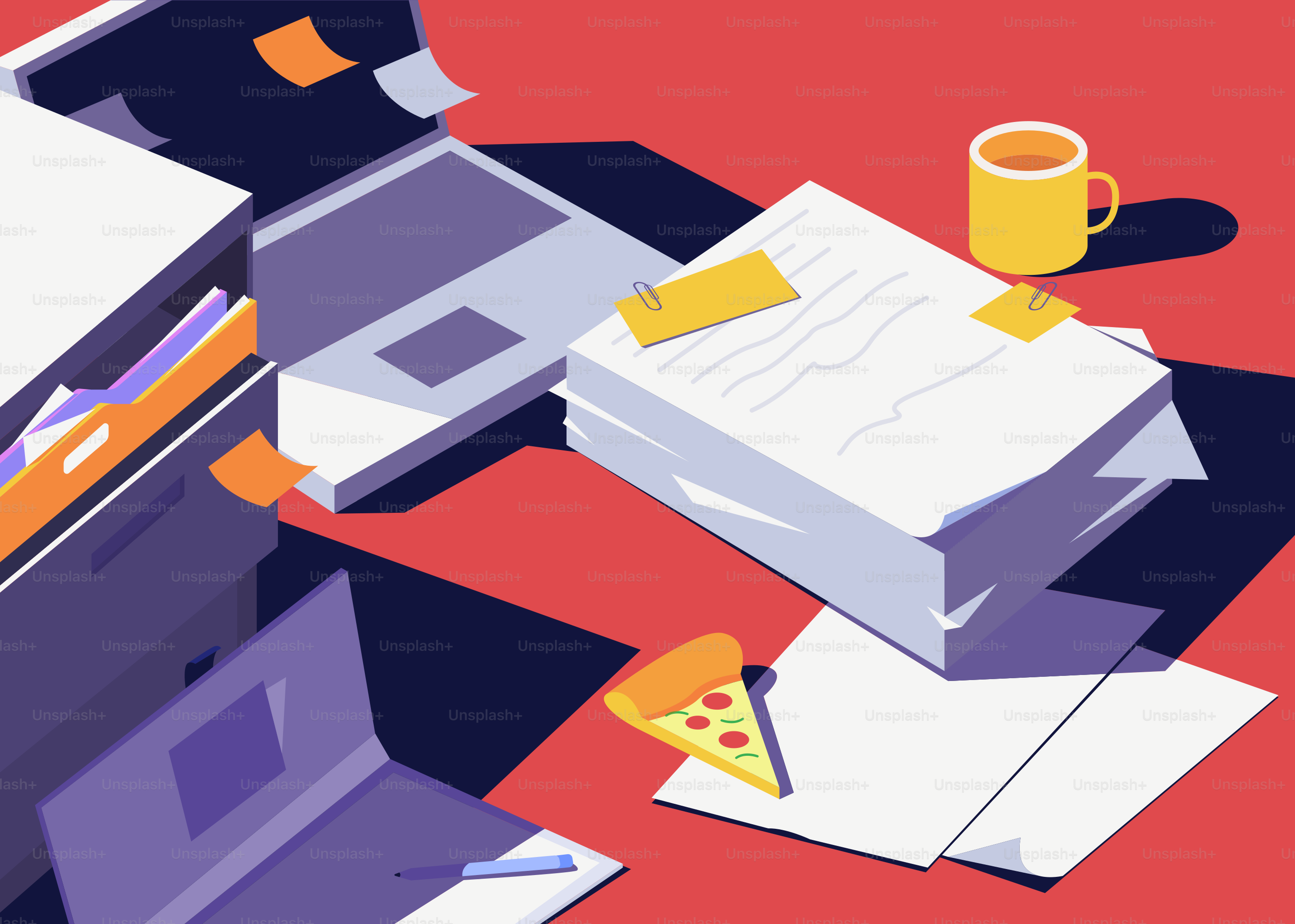 Ein Haufen Pizza auf einem Tisch