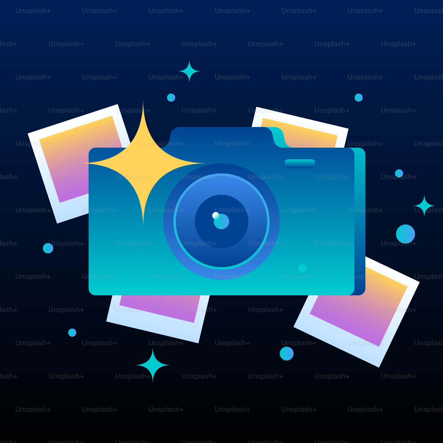A camera with a star on top of it