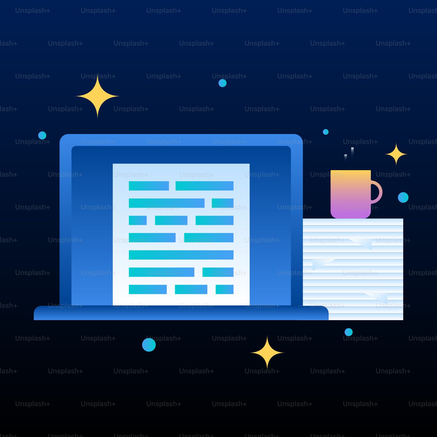 Um laptop com uma xícara de café por cima