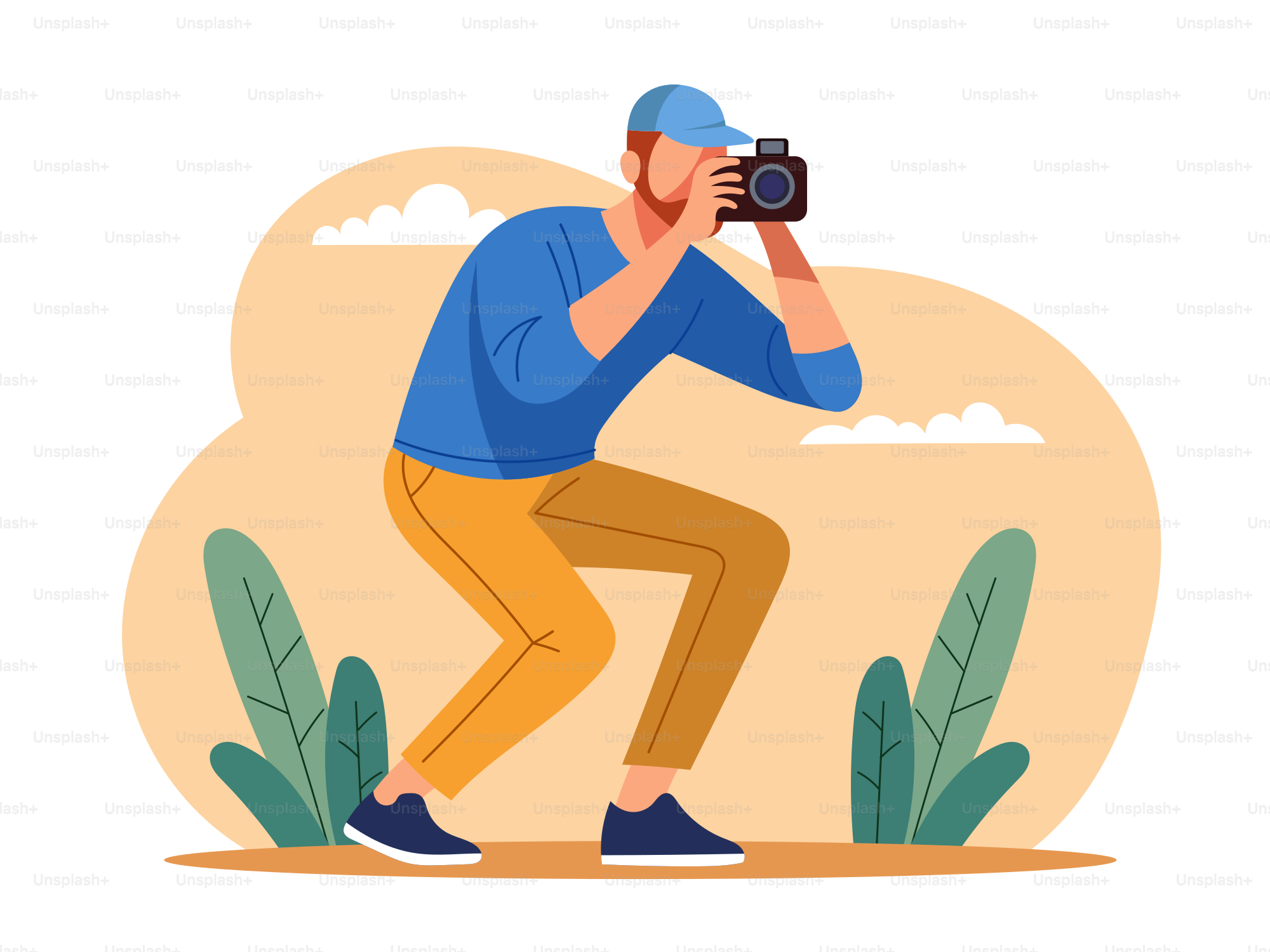 A man taking a picture with a camera