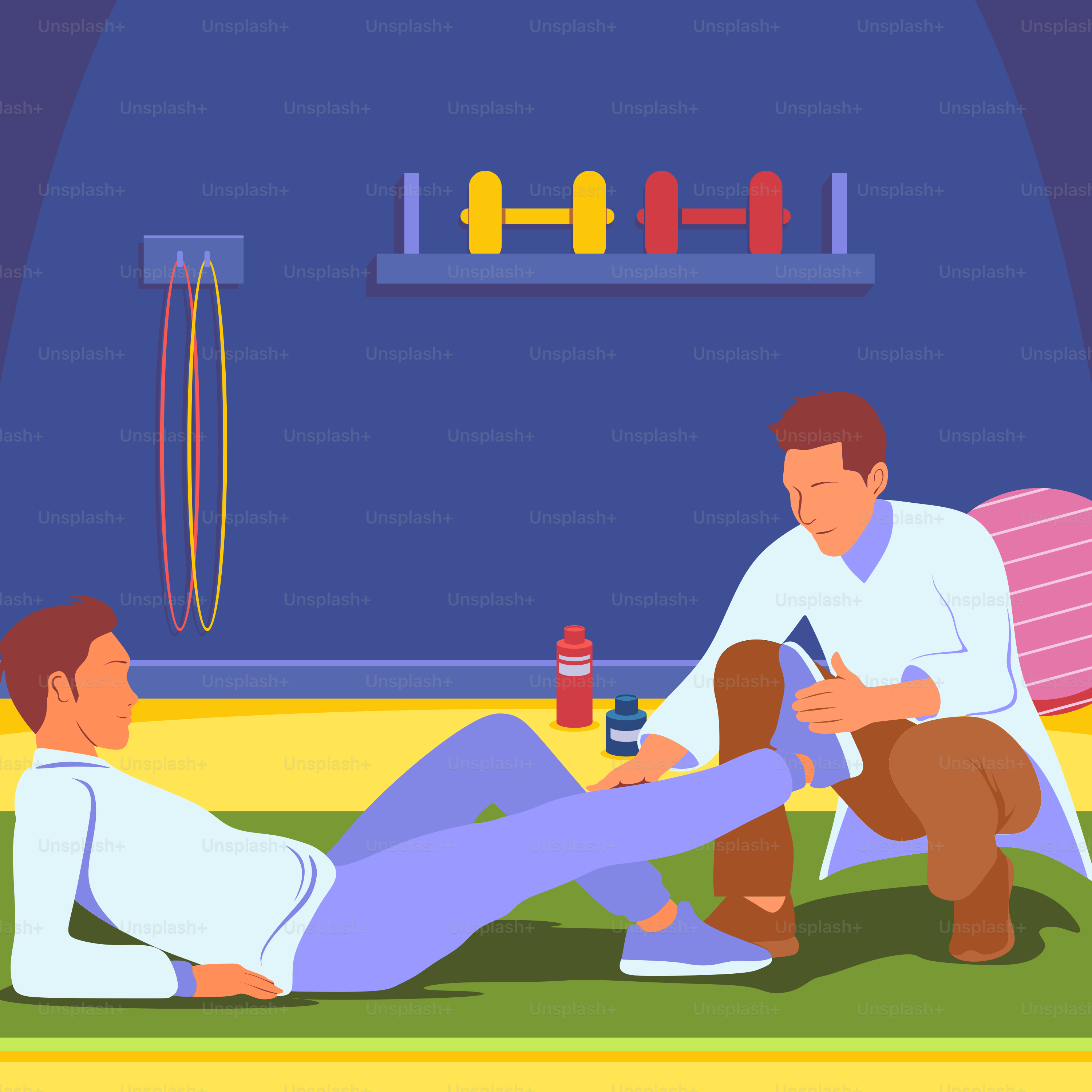 A man and a woman are sitting on the floor