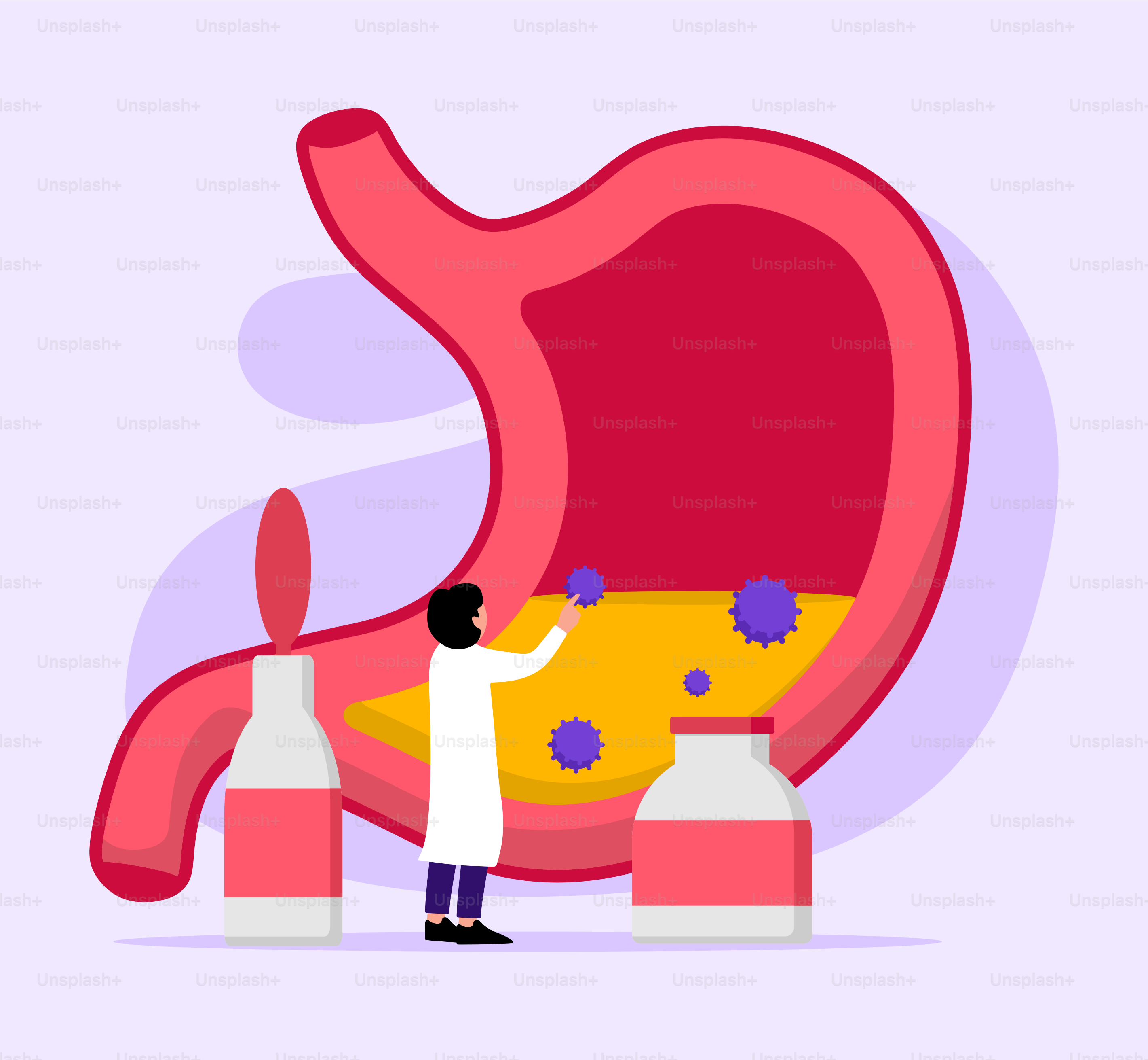 A man standing in front of a large stomach