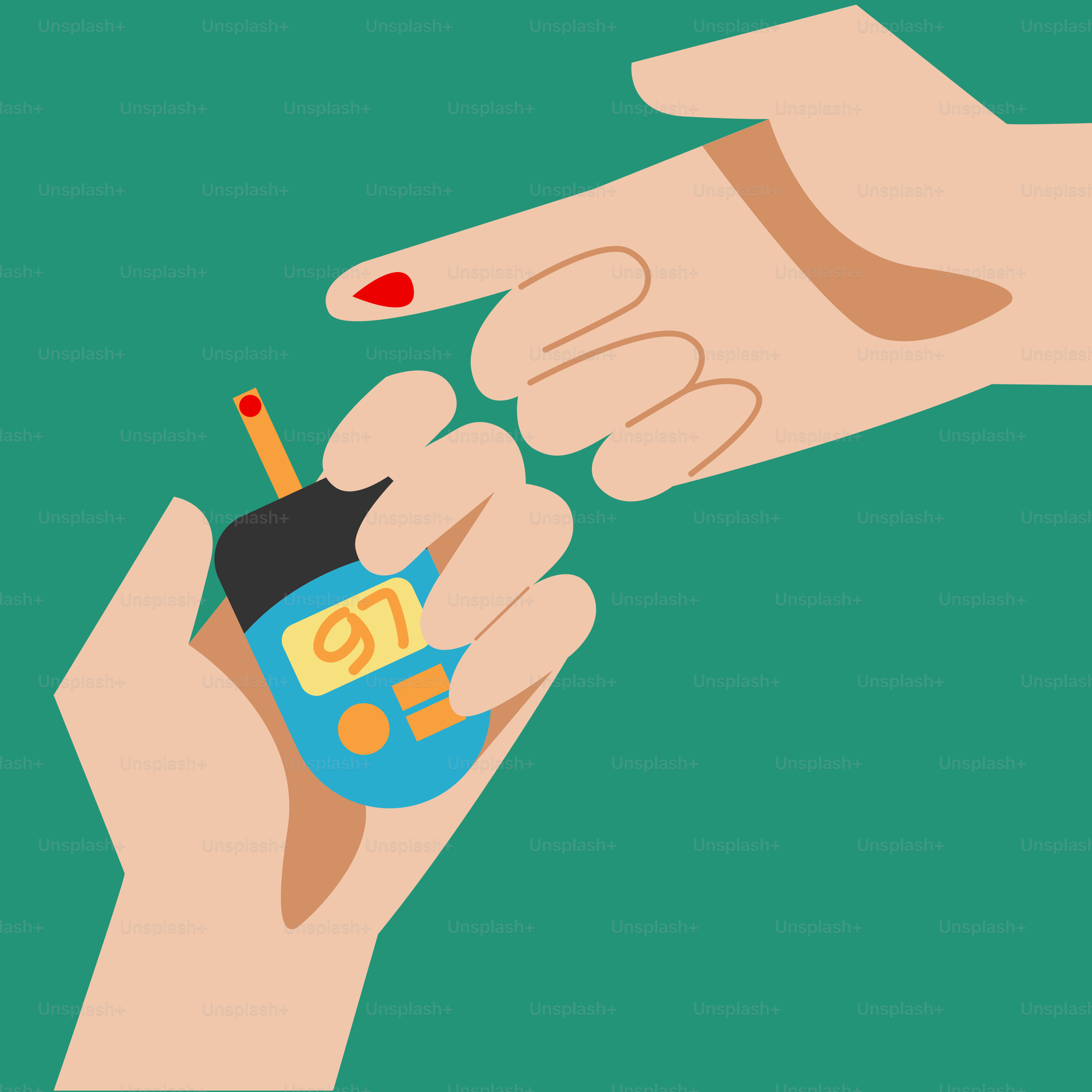 A couple of hands holding a cell phone