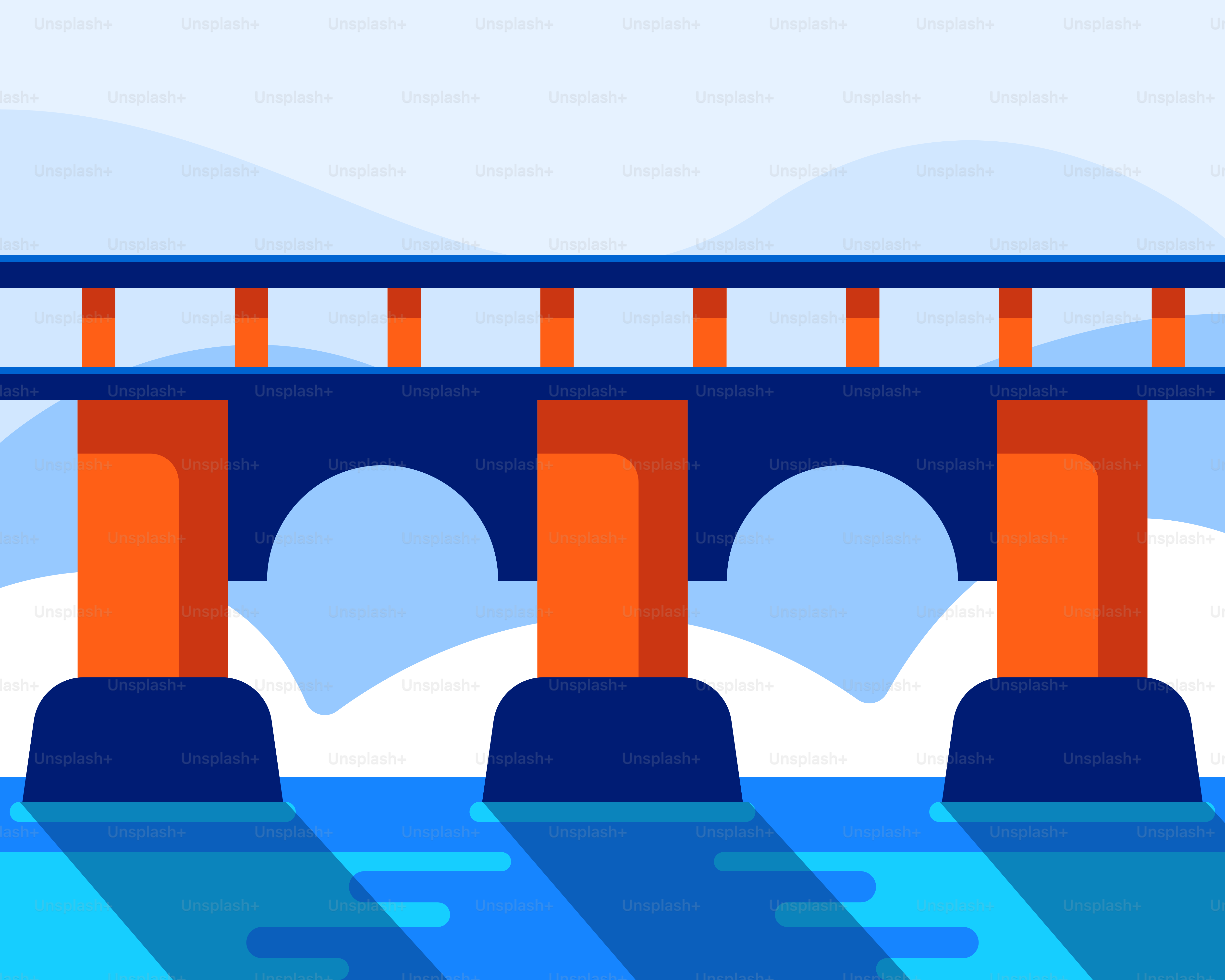 Un pont au-dessus d’un plan d’eau