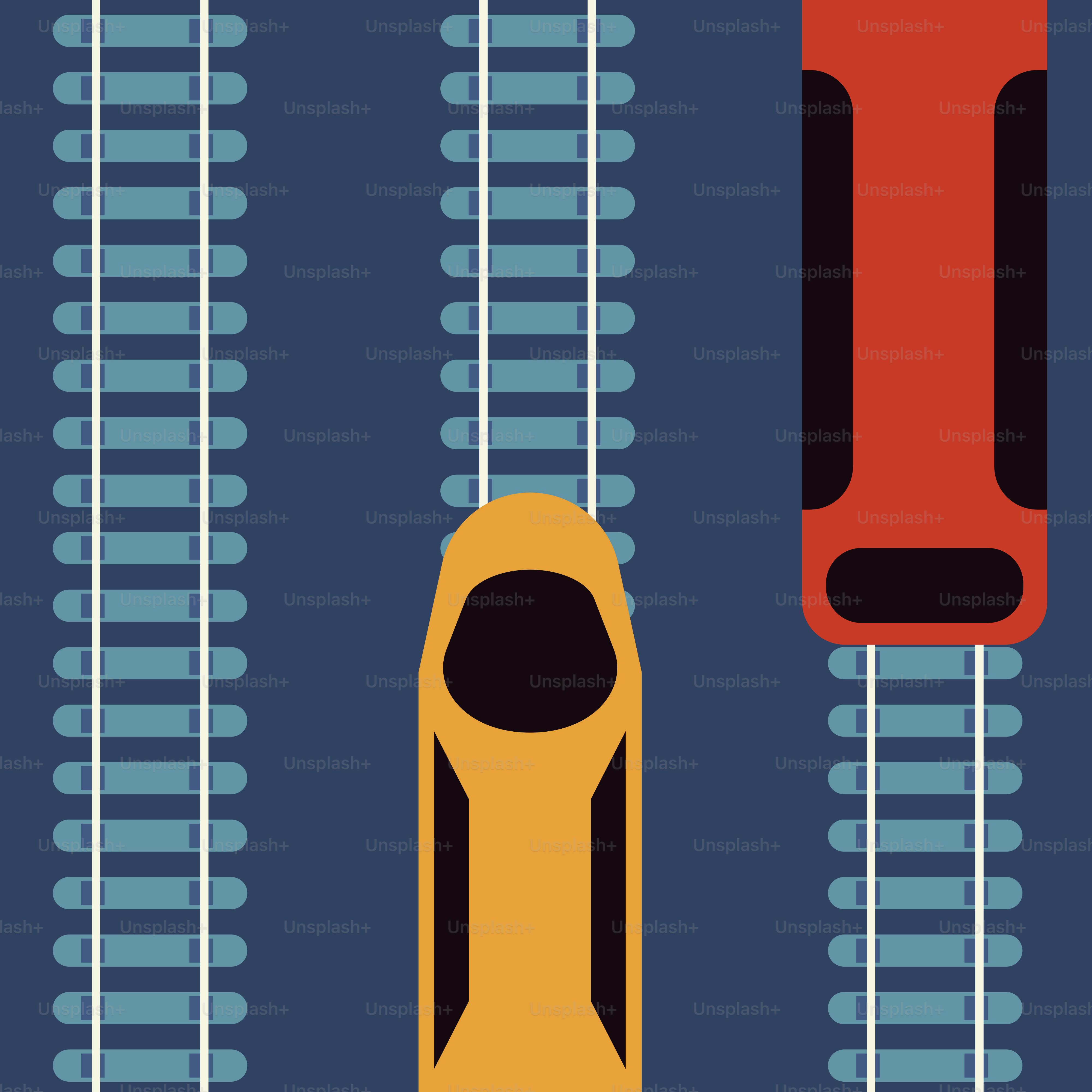 A train track with a car and a car on it