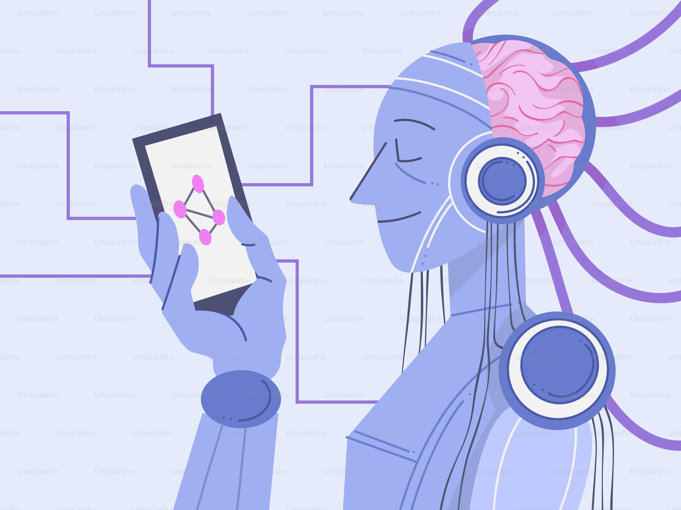 A person with headphones on holding a cell phone