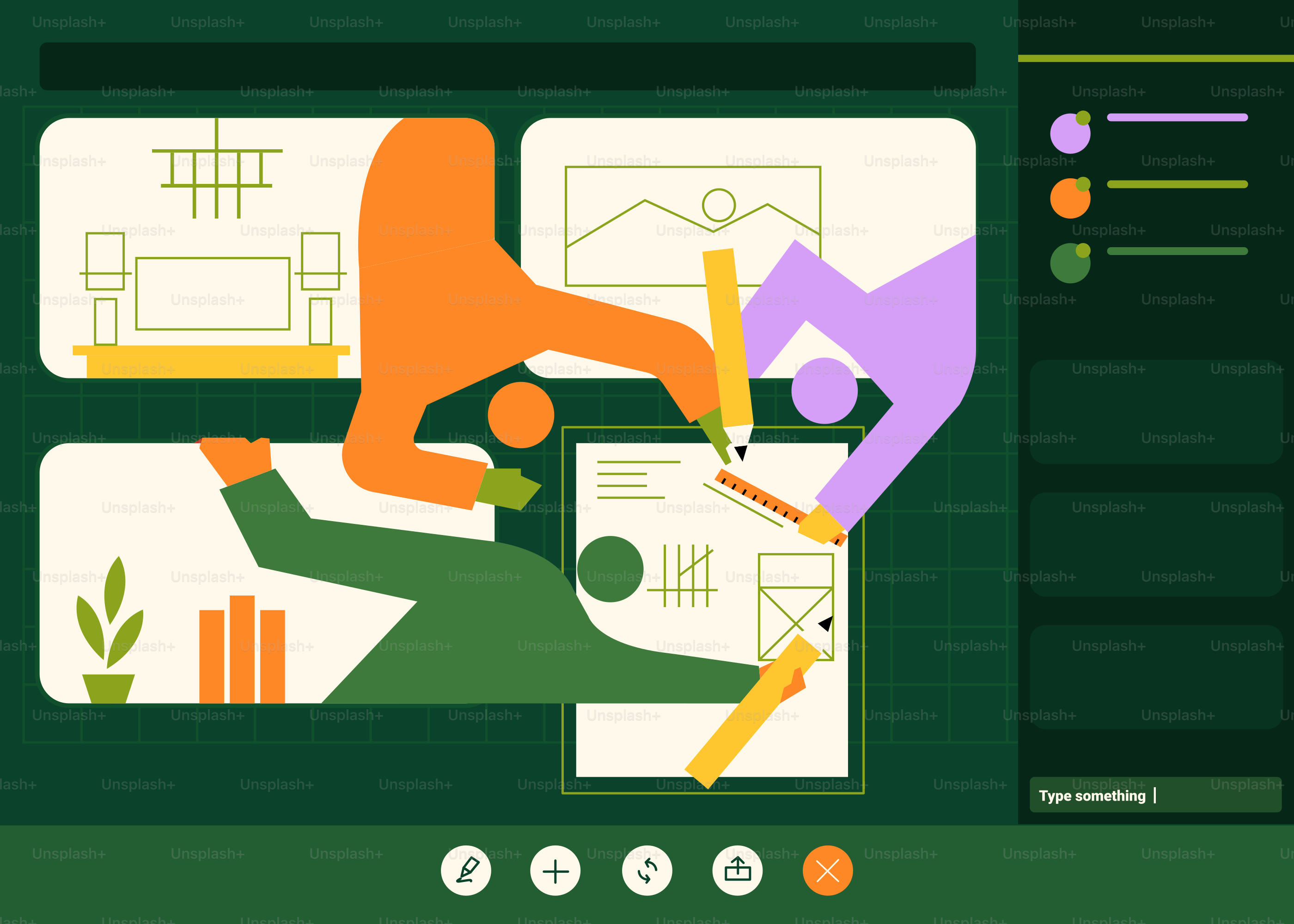 A computer screen with a person on it