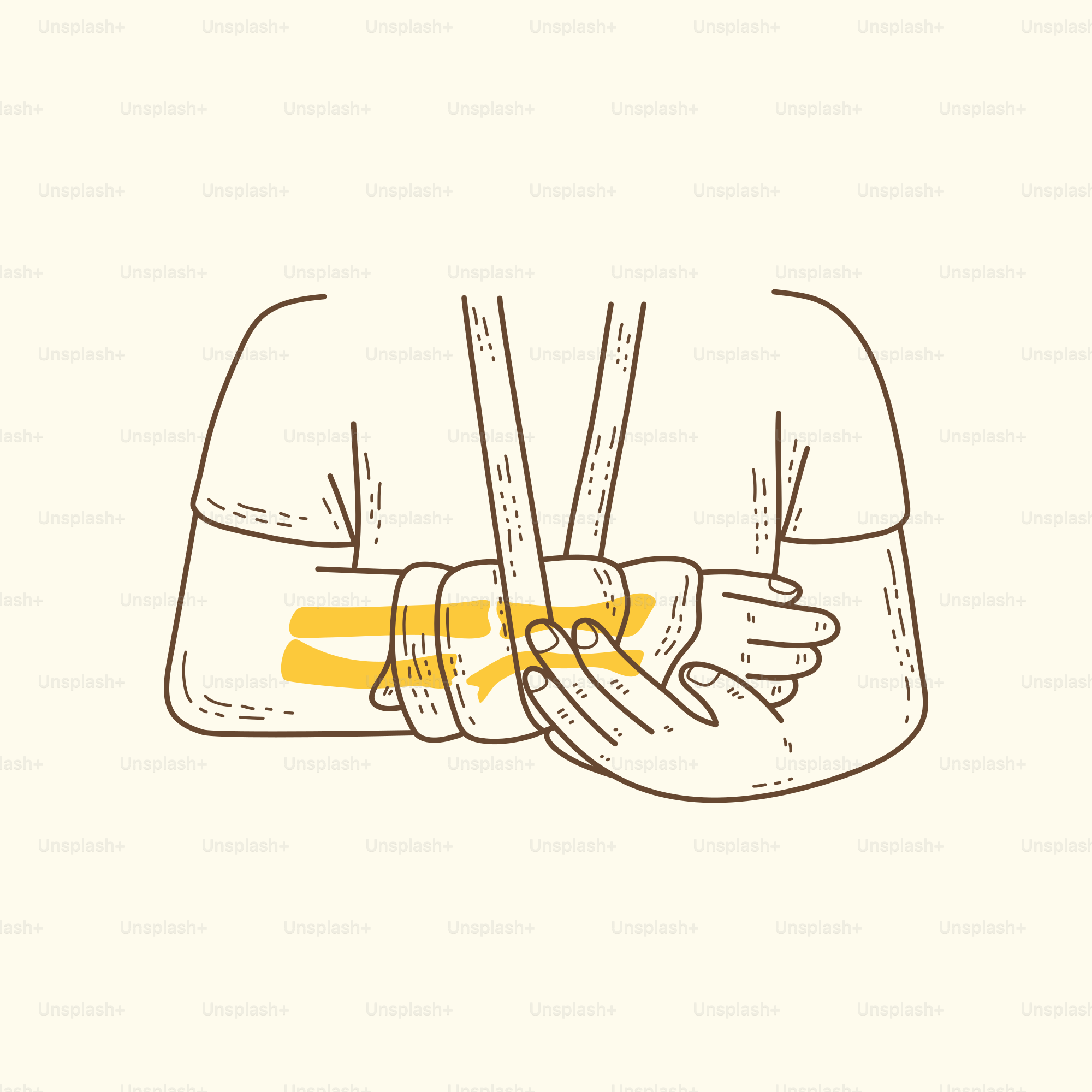 Un dessin d’une personne tenant une paire de ciseaux