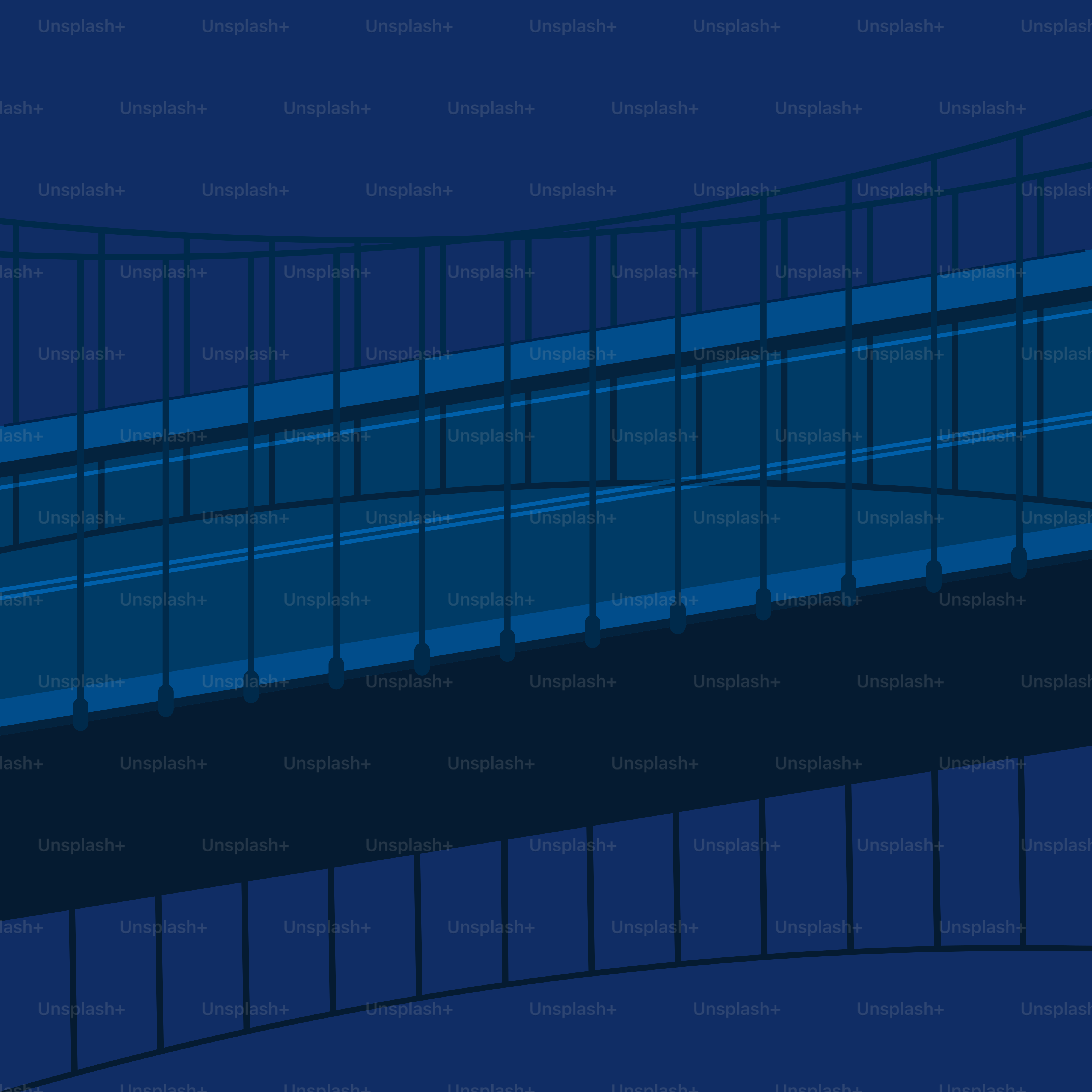 A bridge that is very tall and blue