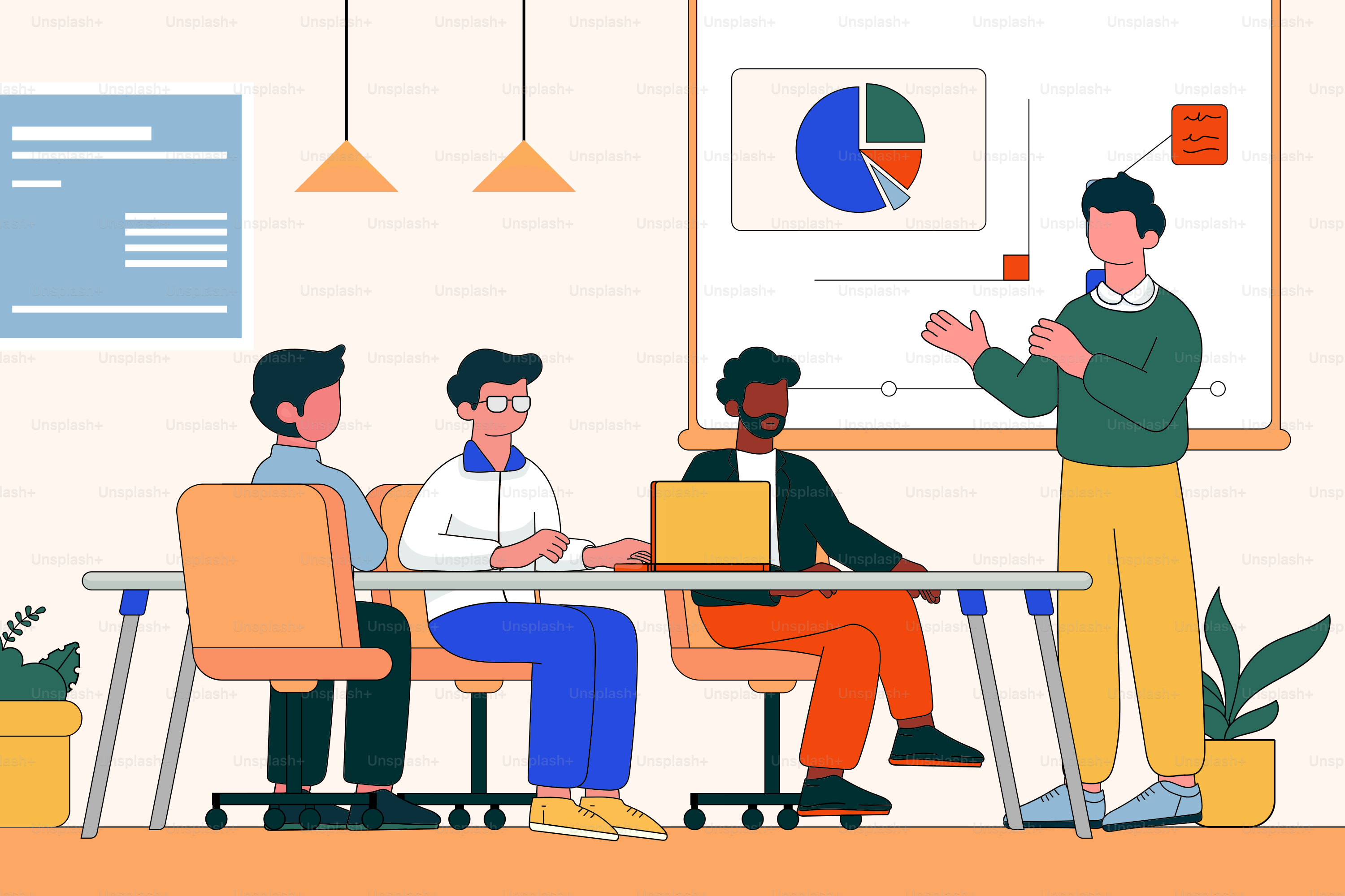 A group of people sitting around a table