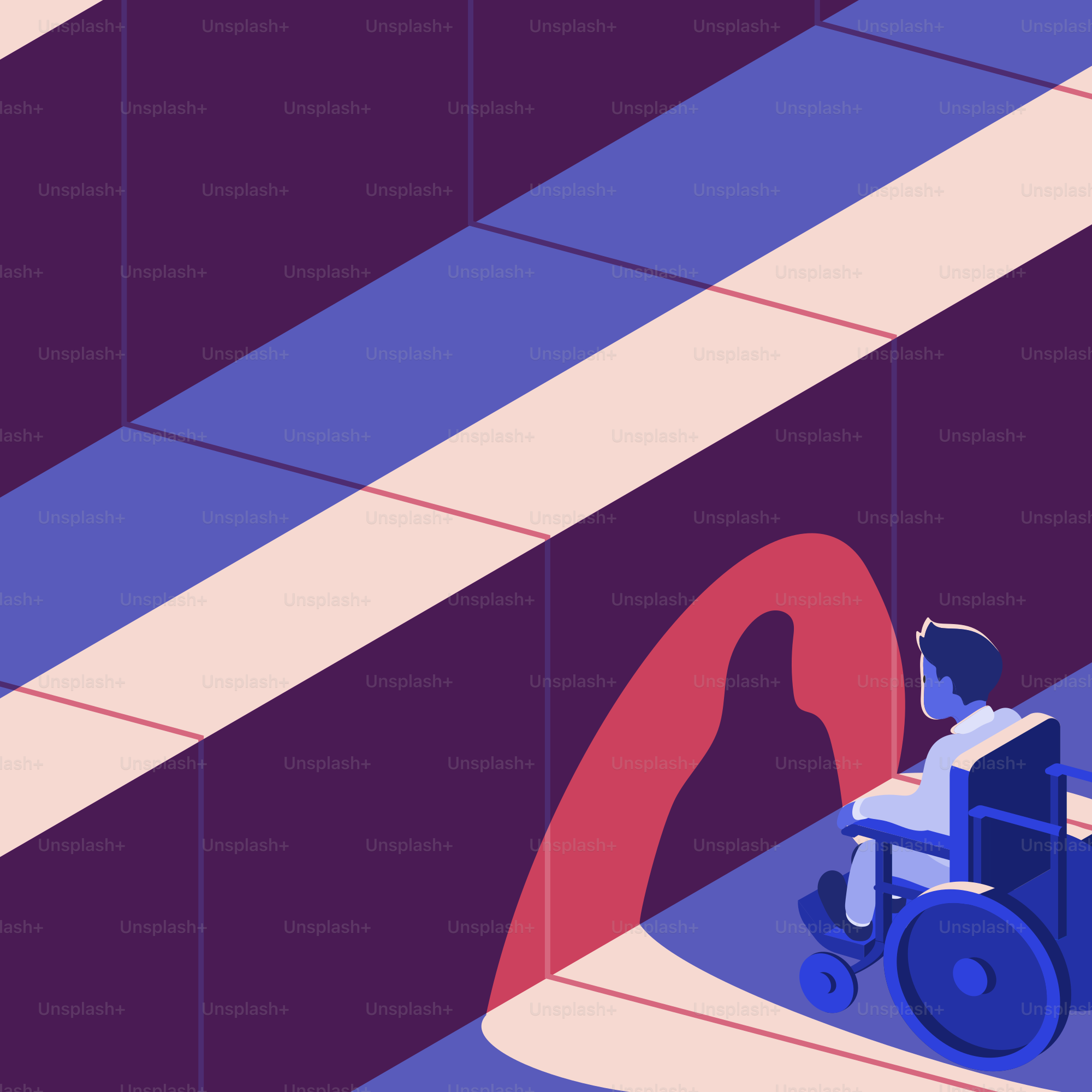 A person sitting in a wheel chair in front of a wall