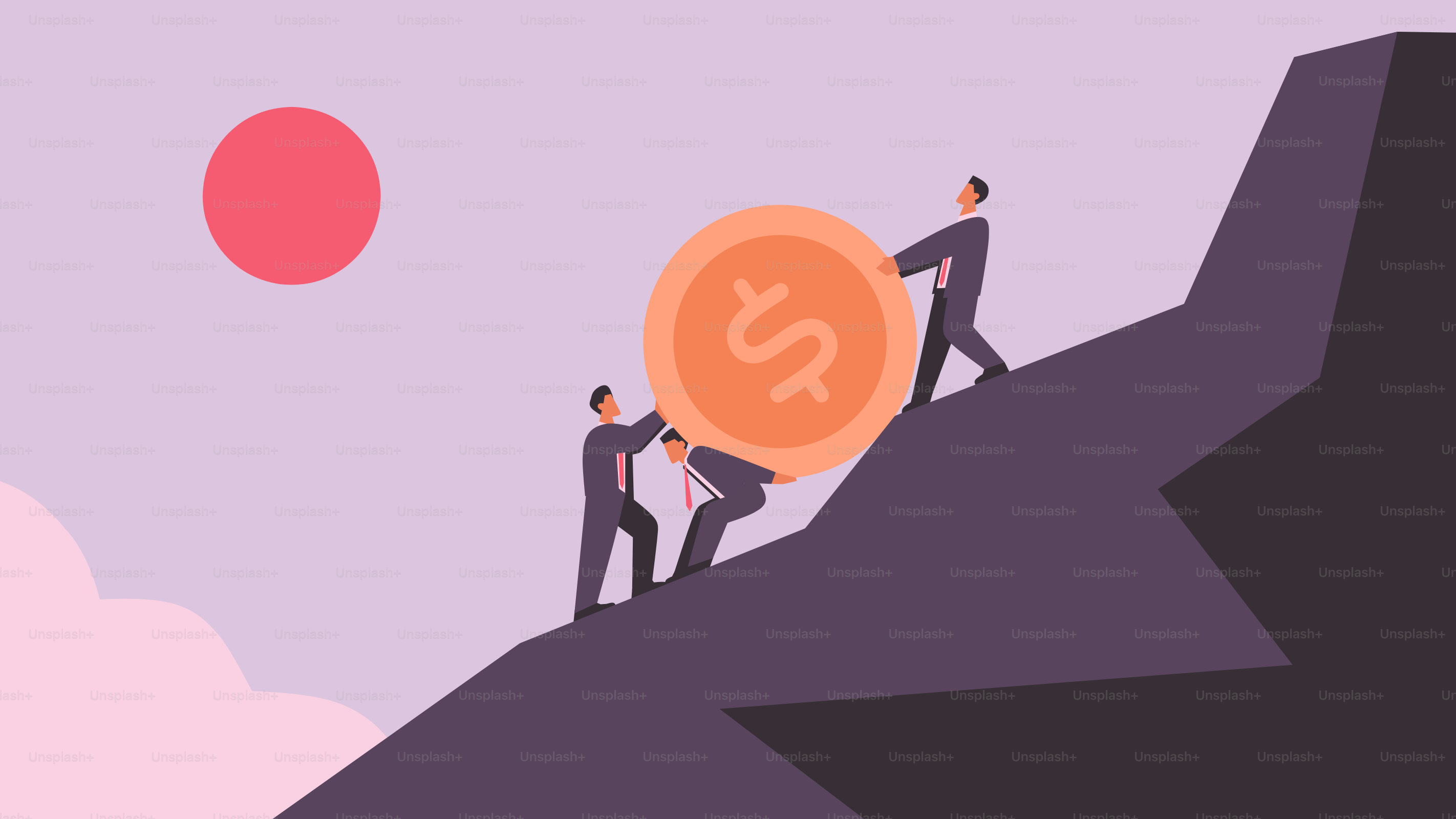 Eine Gruppe von Menschen, die auf einem Berg stehen