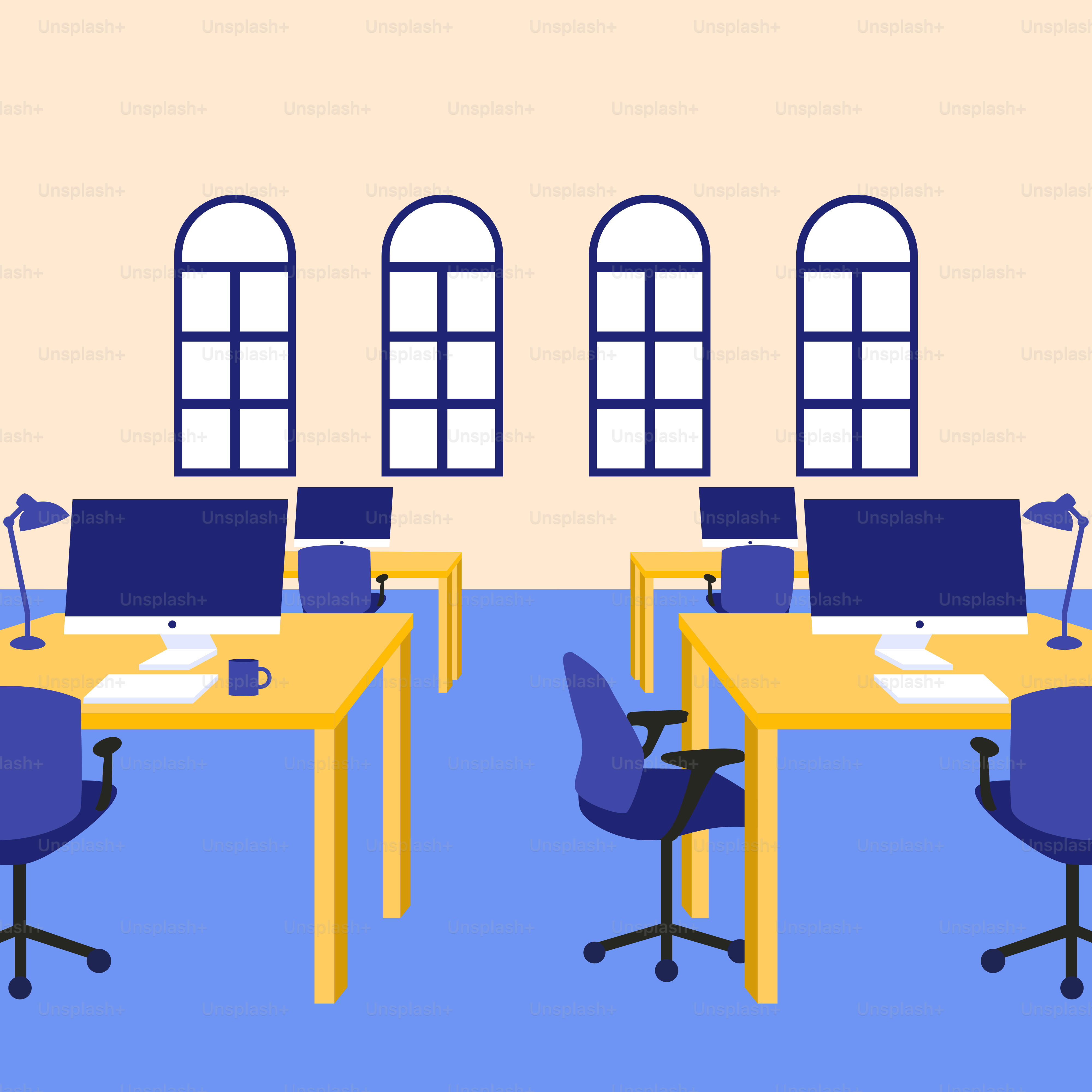 A room with a table, chairs, and windows