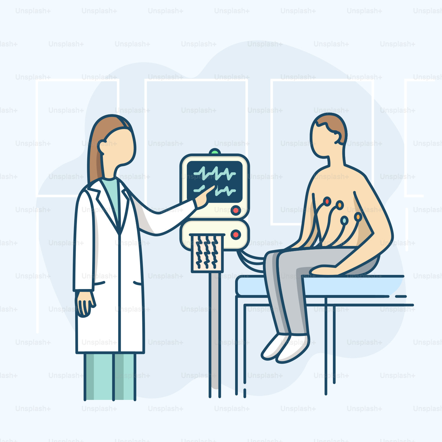 A person in a white lab coat and a person in a white lab coat are