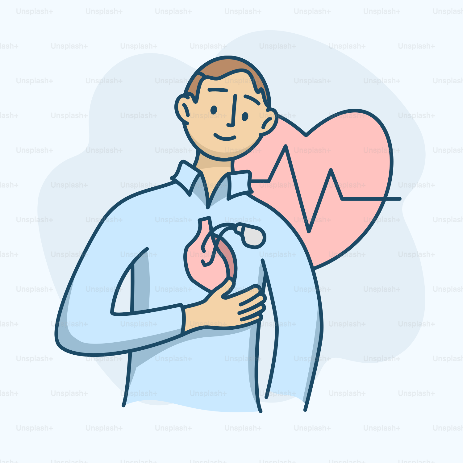 A man holding a heart in his hands