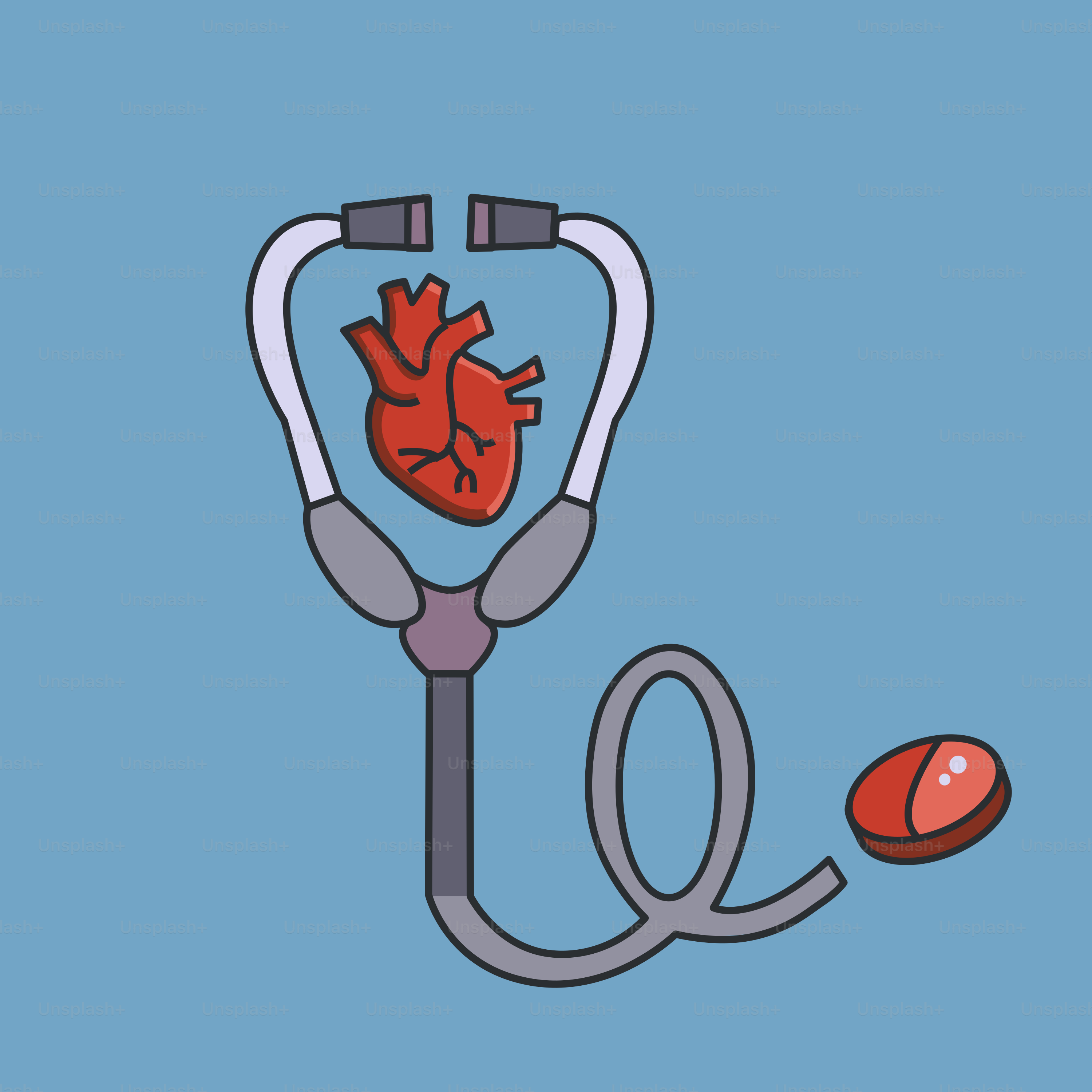 A stethoscope with a heart on it