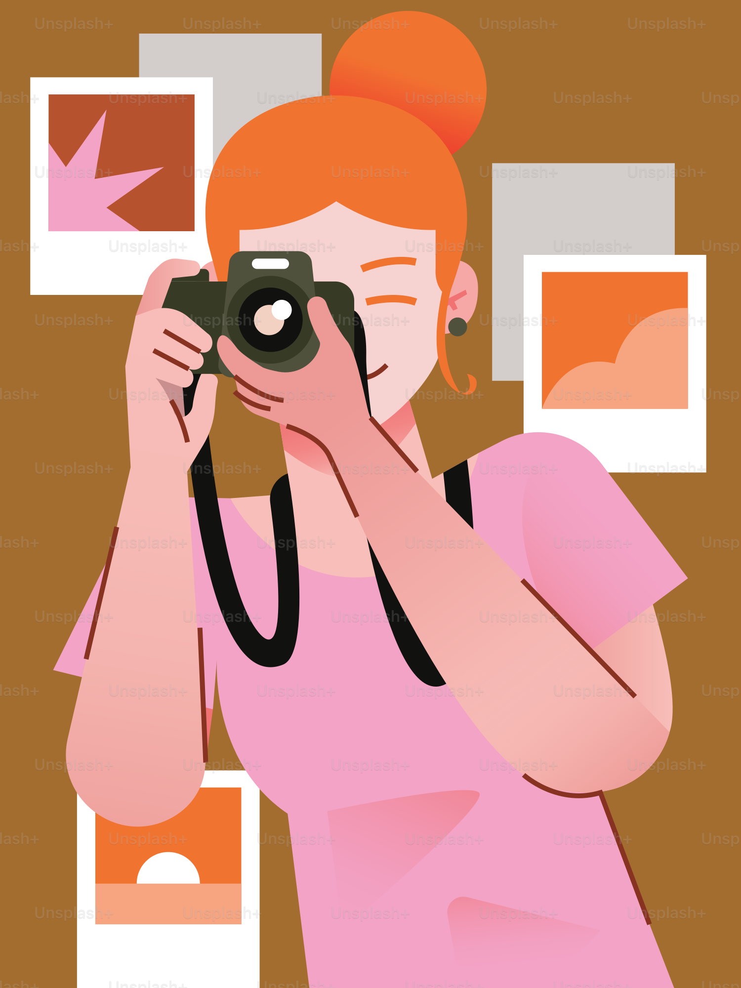 A woman taking a picture with a camera