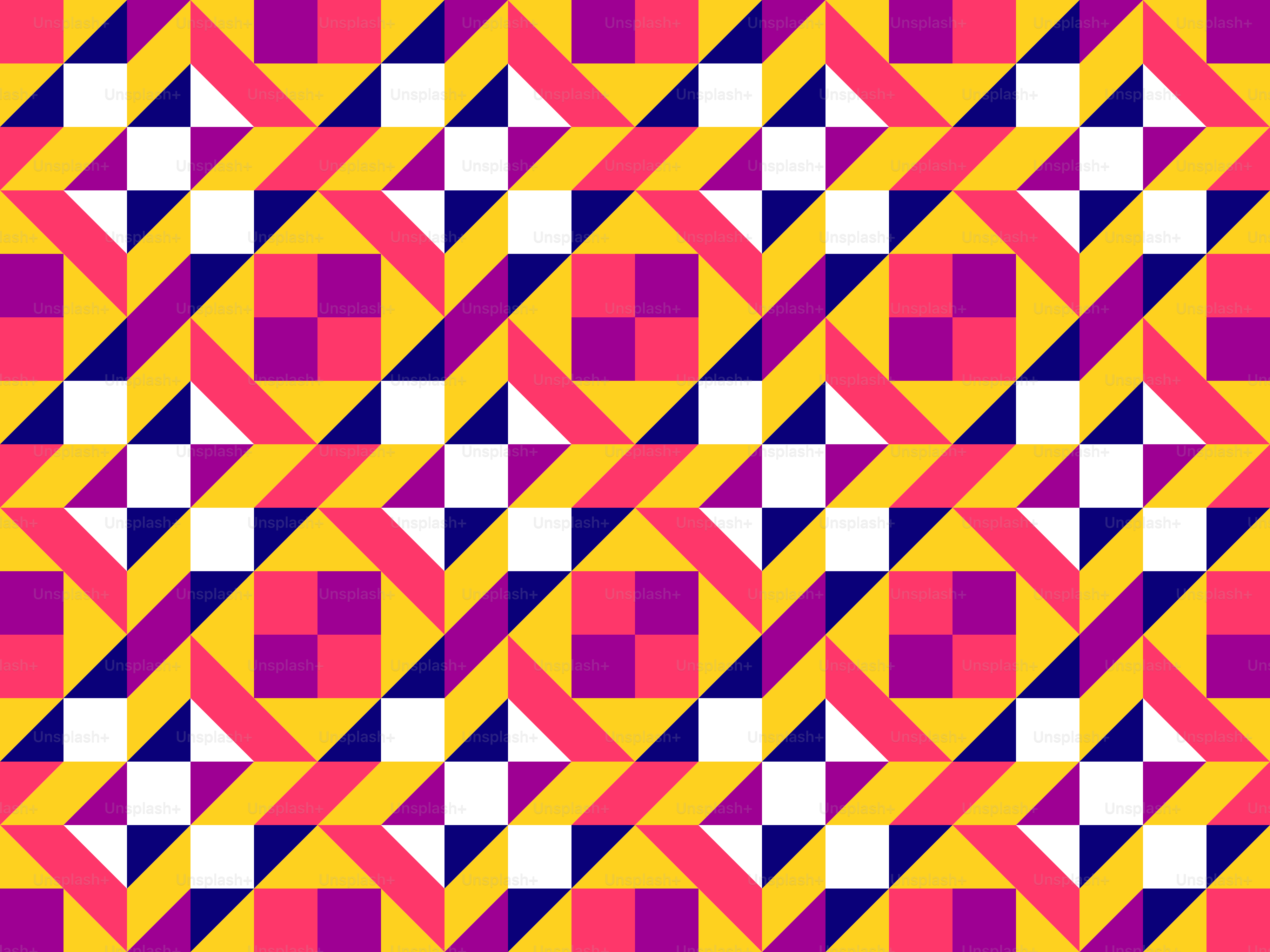 四角と三角形のカラフルな模様