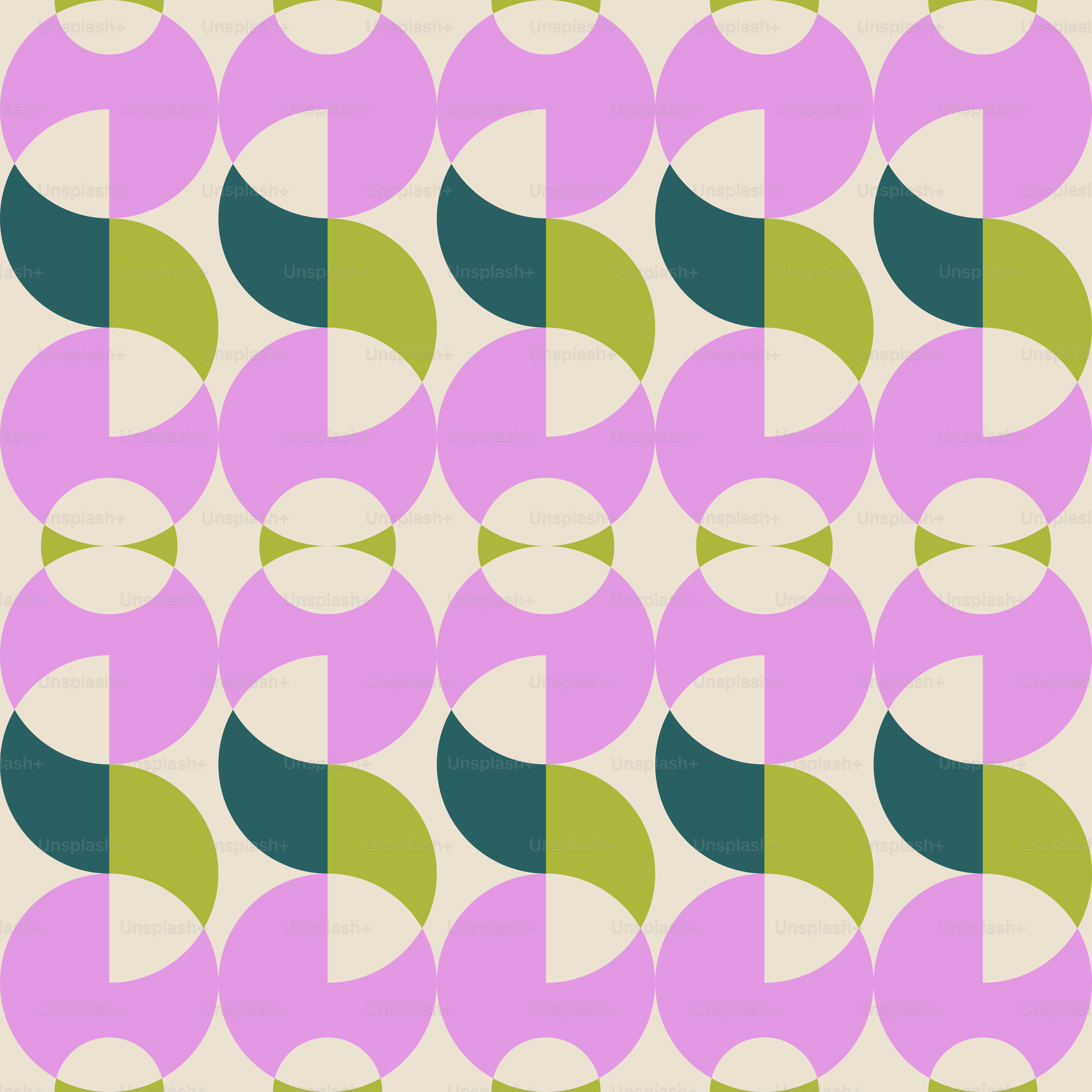 A pink and green pattern with a white background
